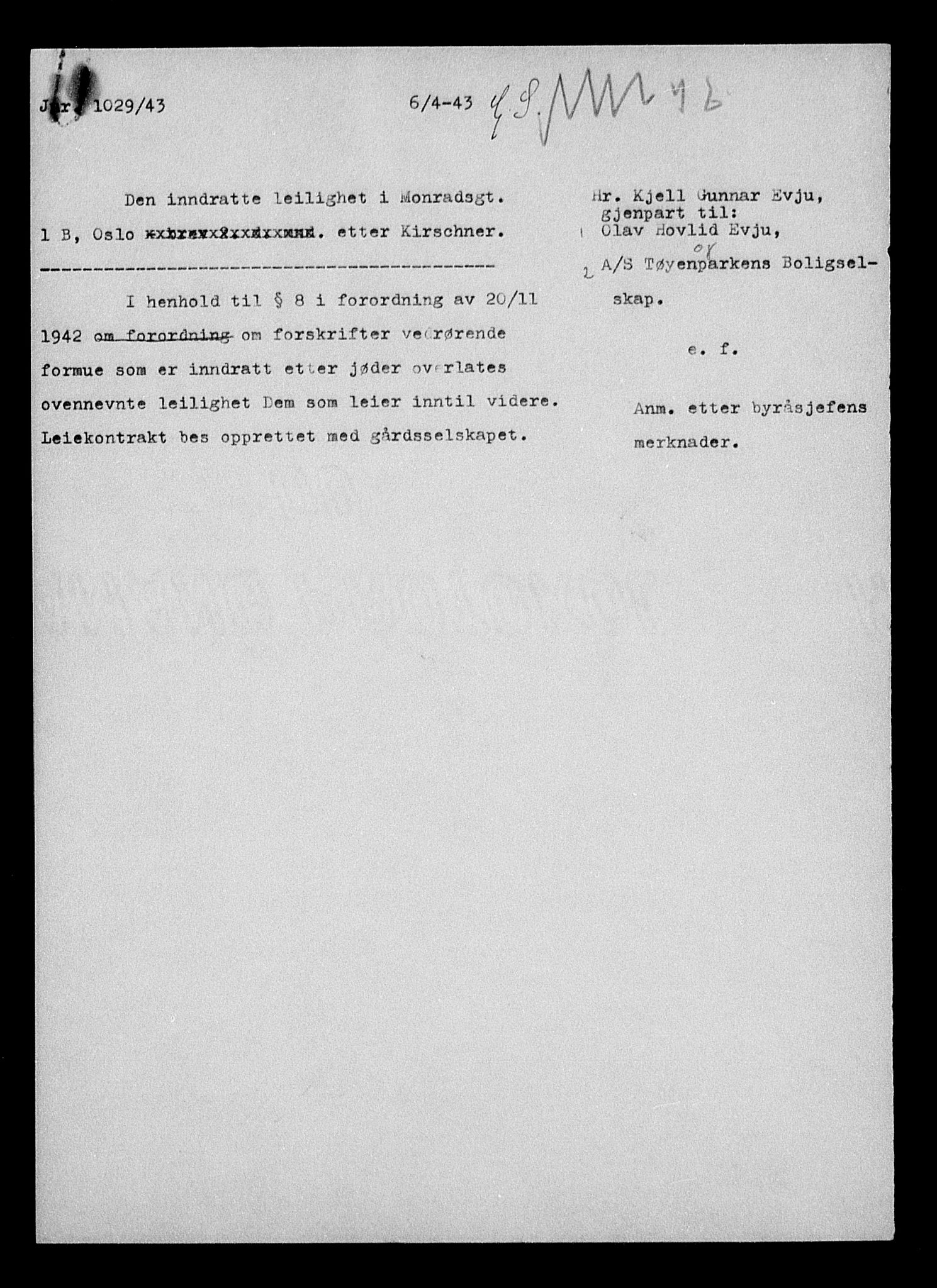 Justisdepartementet, Tilbakeføringskontoret for inndratte formuer, AV/RA-S-1564/H/Hc/Hcc/L0952: --, 1945-1947, p. 51