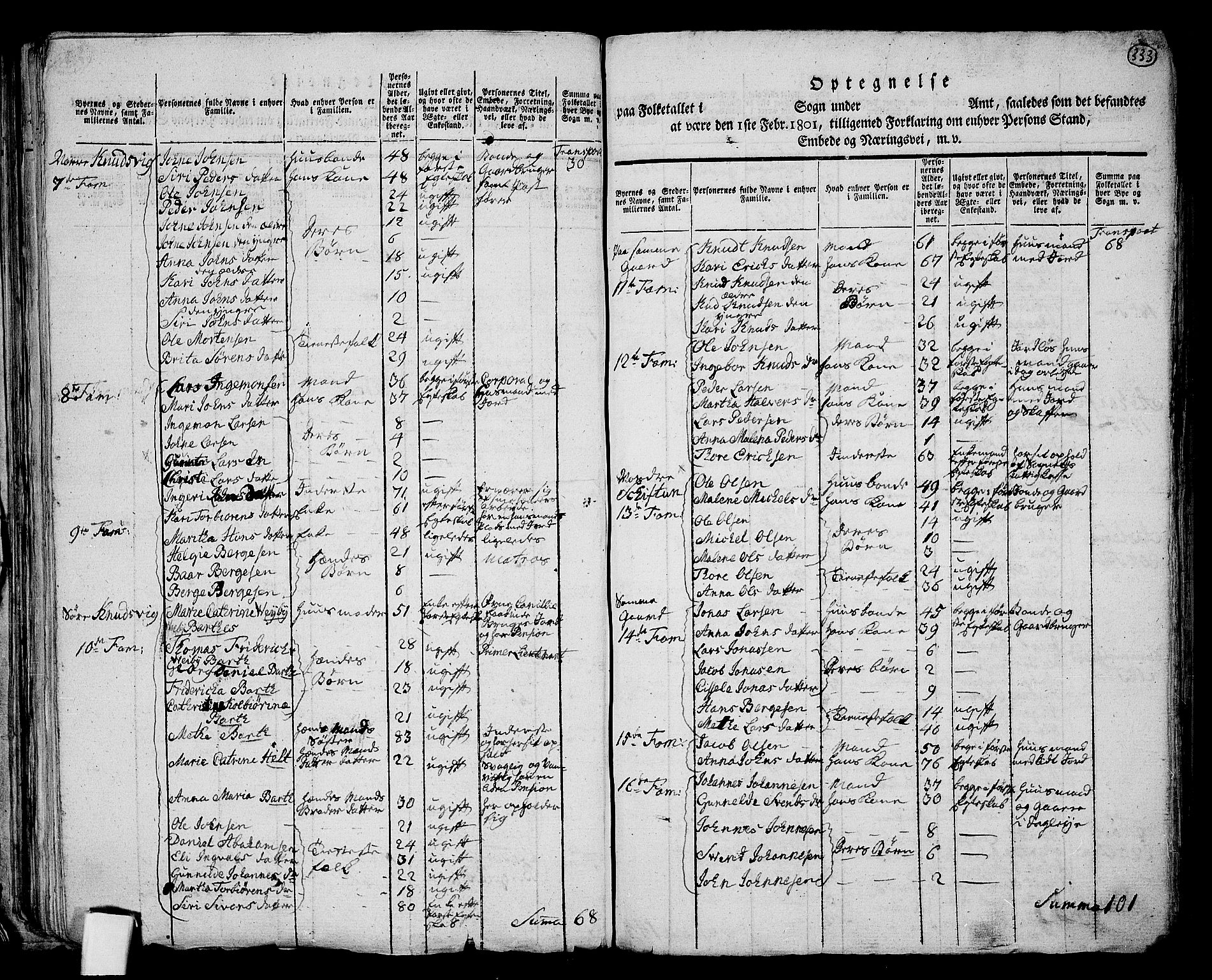 RA, 1801 census for 1133P Hjelmeland, 1801, p. 332b-333a