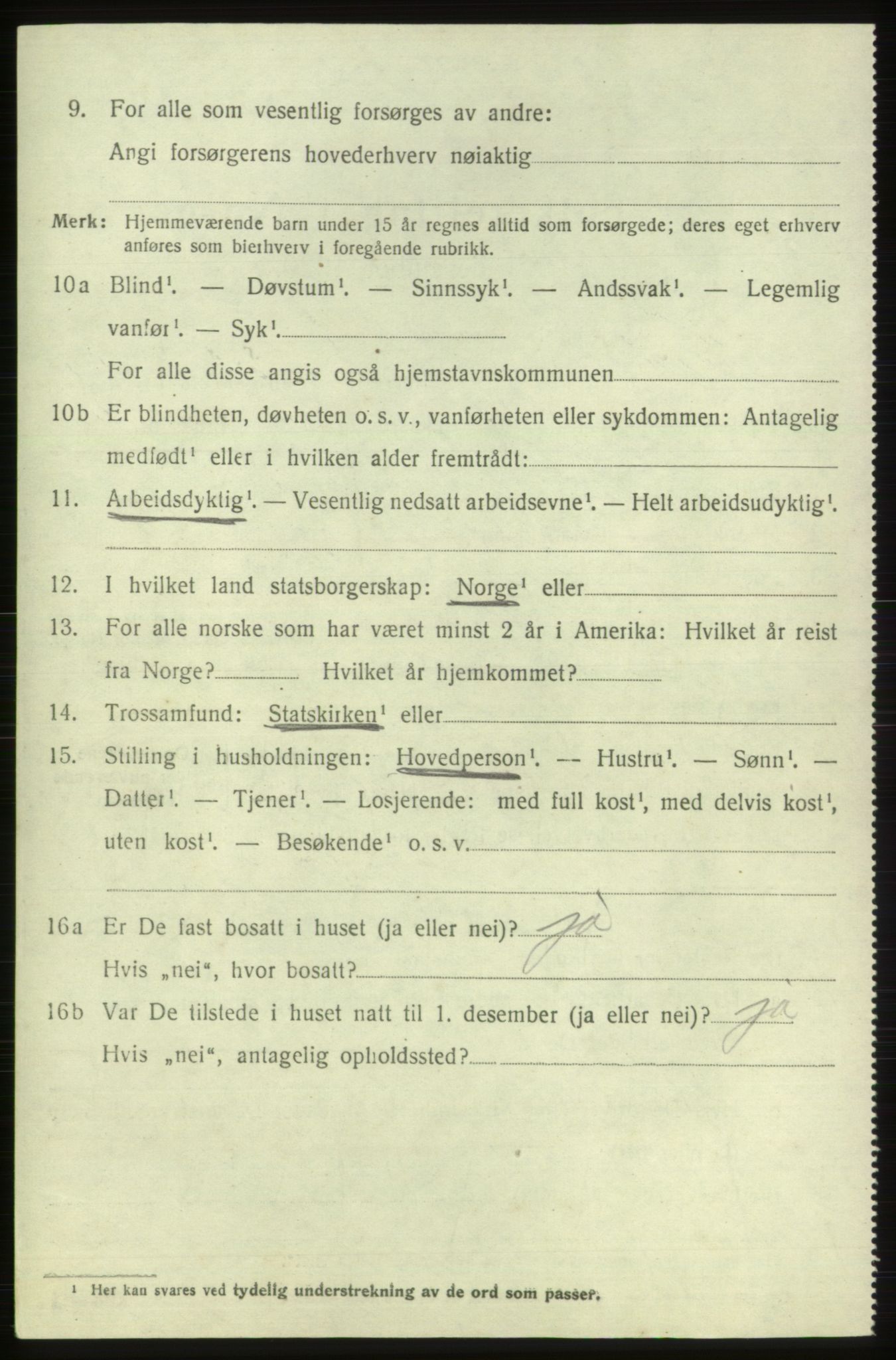 SAB, 1920 census for Etne, 1920, p. 1692