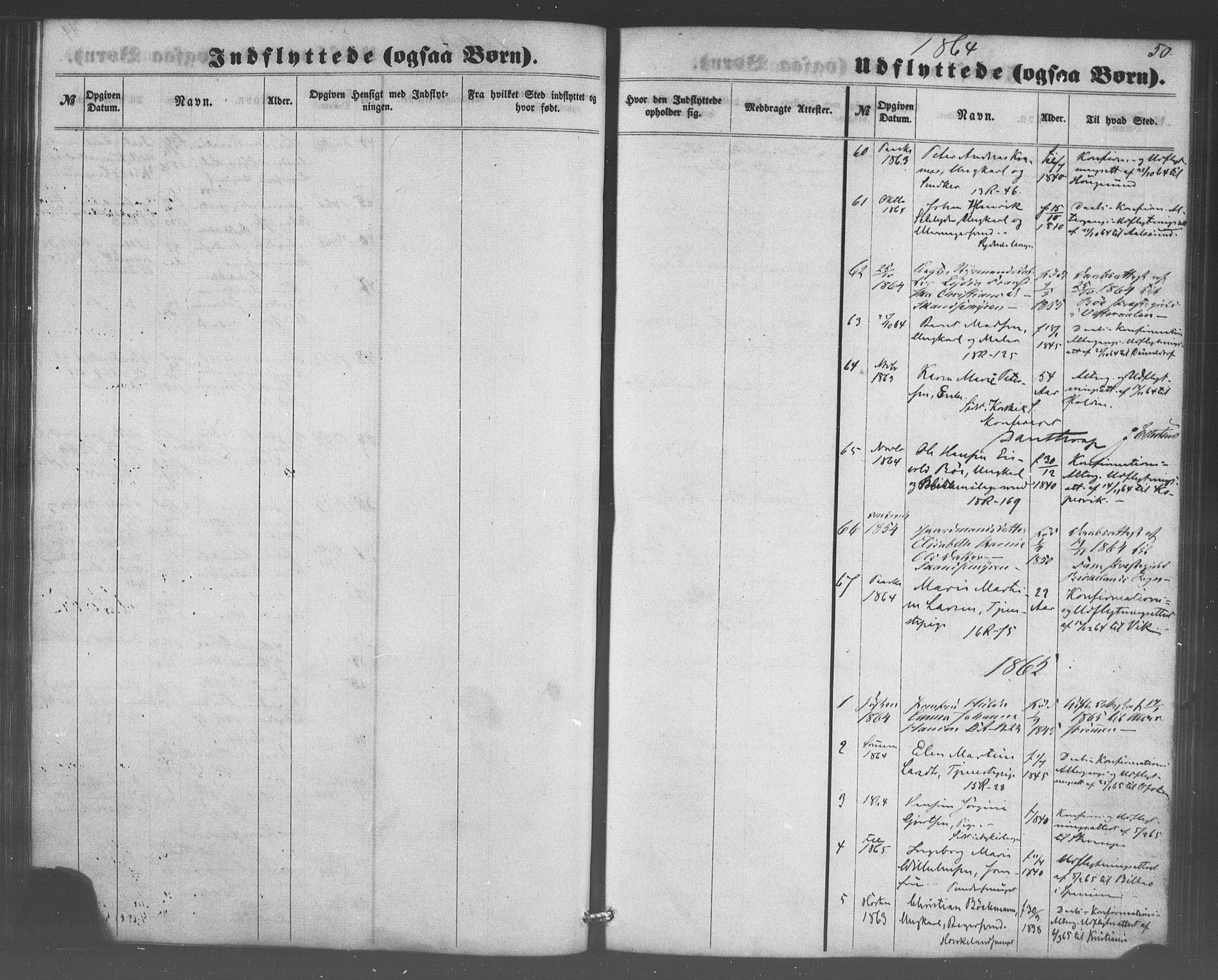 Domkirken sokneprestembete, SAB/A-74801/H/Haa/L0048: Parish register (official) no. F 3, 1858-1874, p. 50