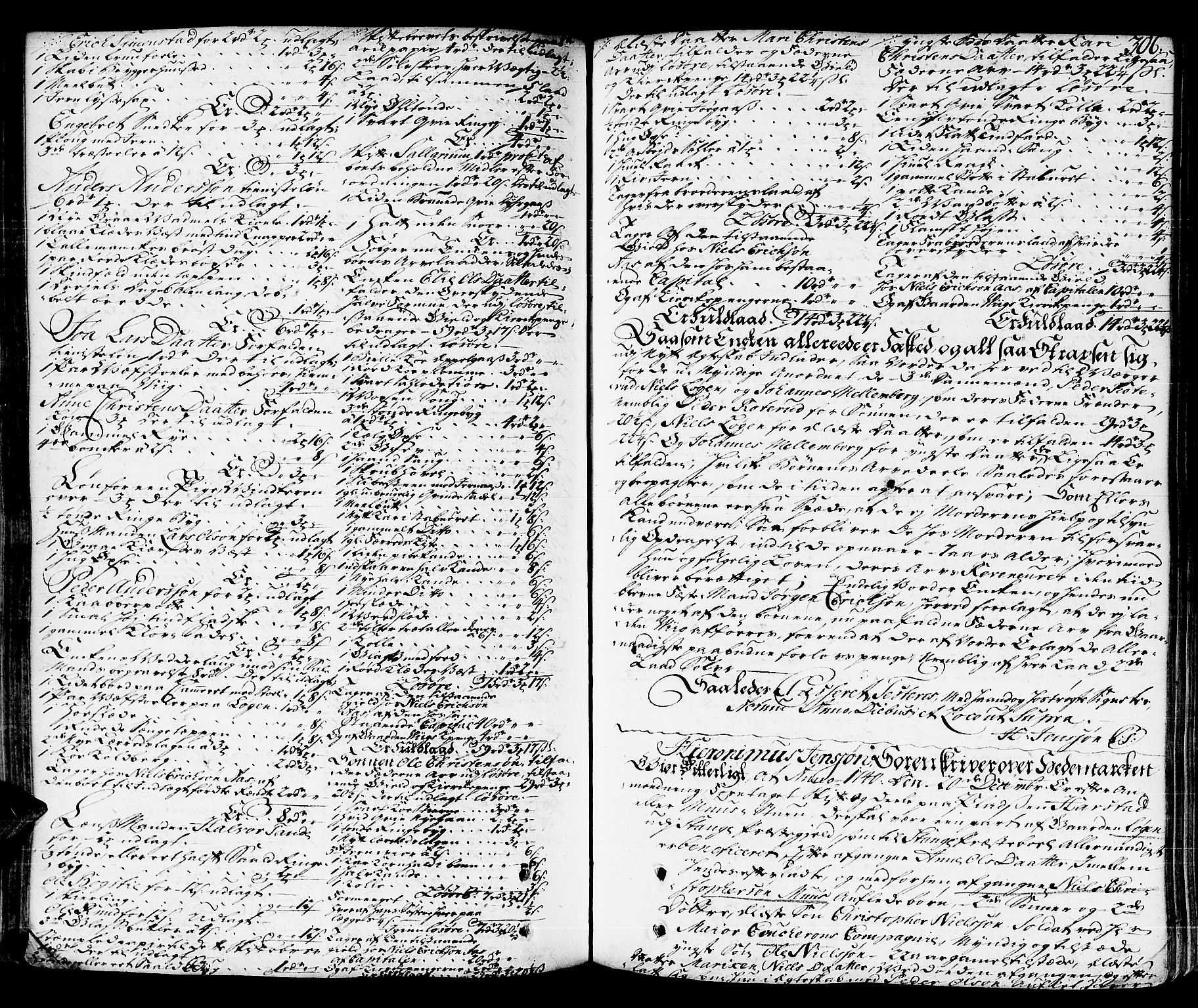 Hedemarken sorenskriveri, SAH/TING-034/J/Ja/L0011: Skifteprotokoll, 1736-1743, p. 305b-306a