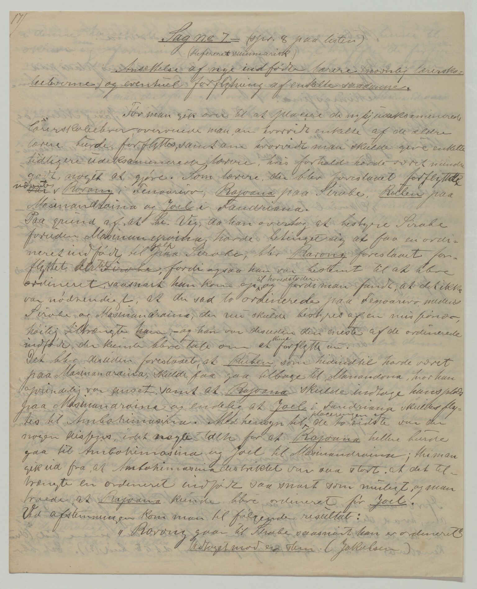 Det Norske Misjonsselskap - hovedadministrasjonen, VID/MA-A-1045/D/Da/Daa/L0036/0004: Konferansereferat og årsberetninger / Konferansereferat fra Madagaskar Innland., 1883