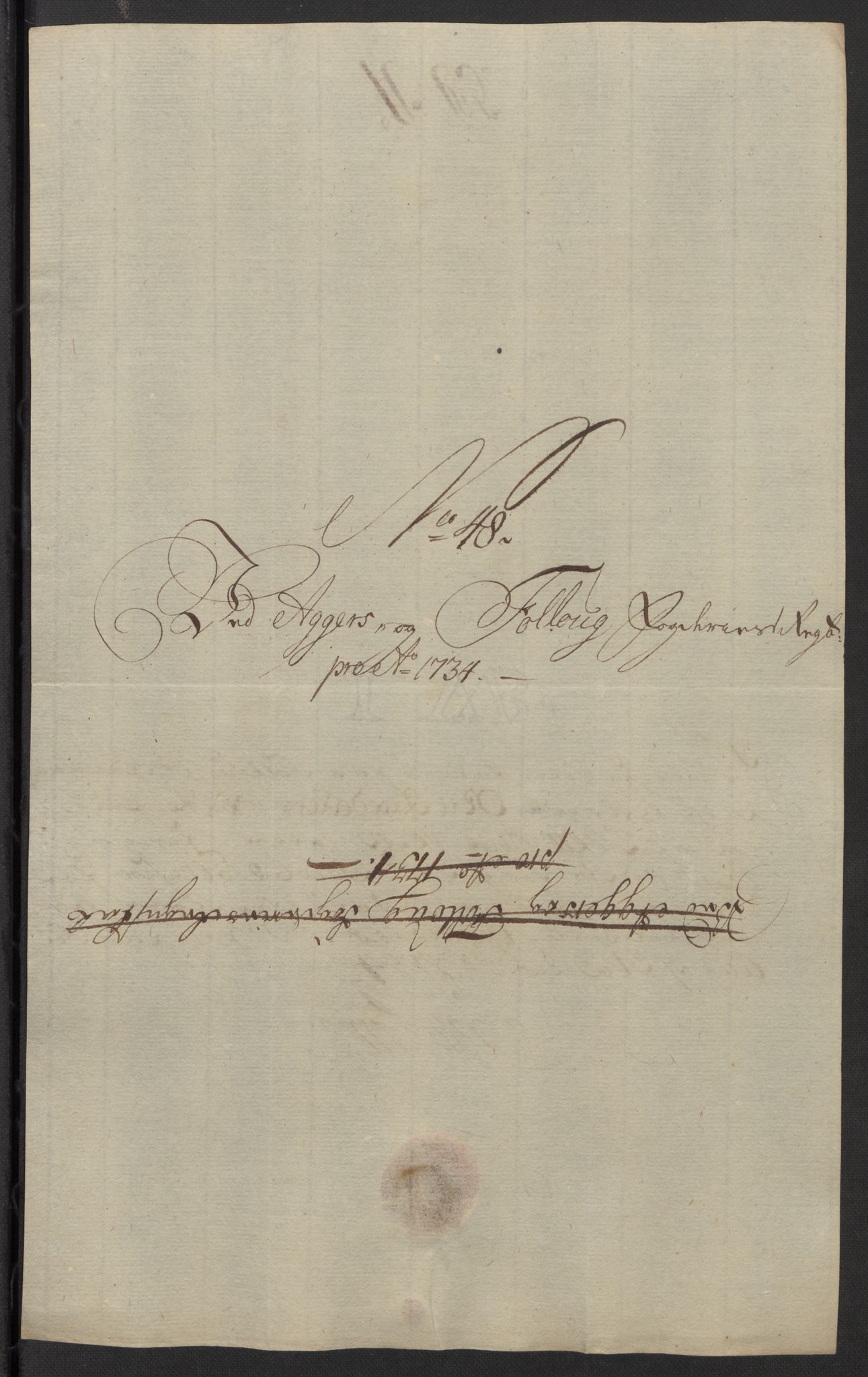 Rentekammeret inntil 1814, Reviderte regnskaper, Fogderegnskap, AV/RA-EA-4092/R10/L0473: Fogderegnskap Aker og Follo, 1734, p. 211