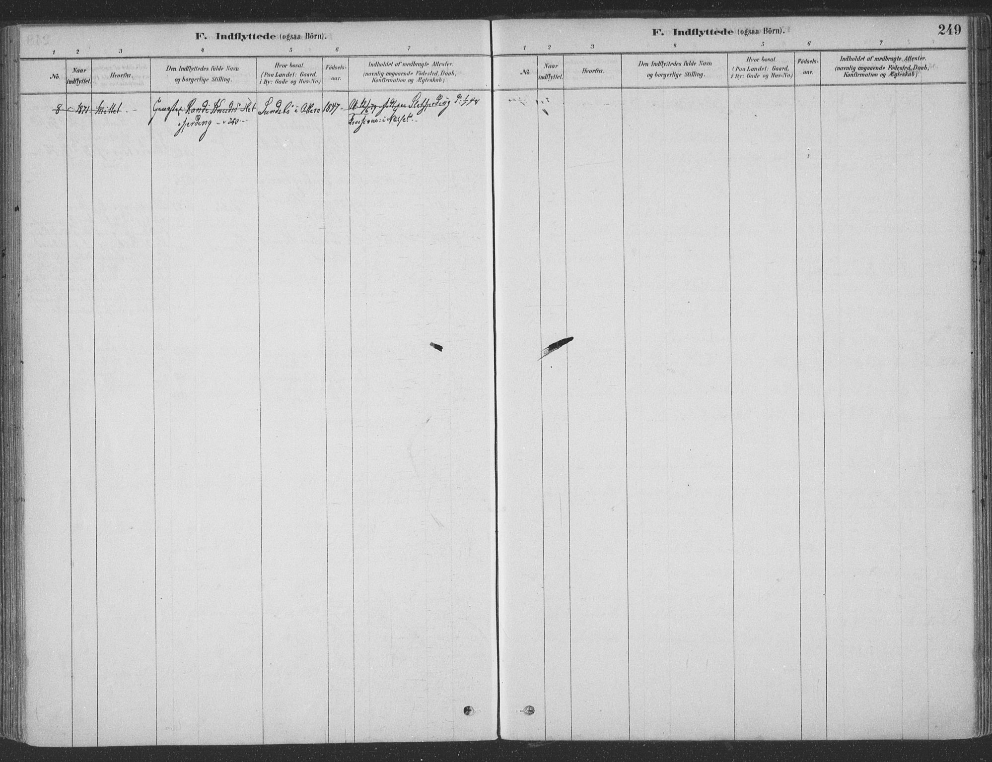 Ministerialprotokoller, klokkerbøker og fødselsregistre - Møre og Romsdal, SAT/A-1454/547/L0604: Parish register (official) no. 547A06, 1878-1906, p. 249