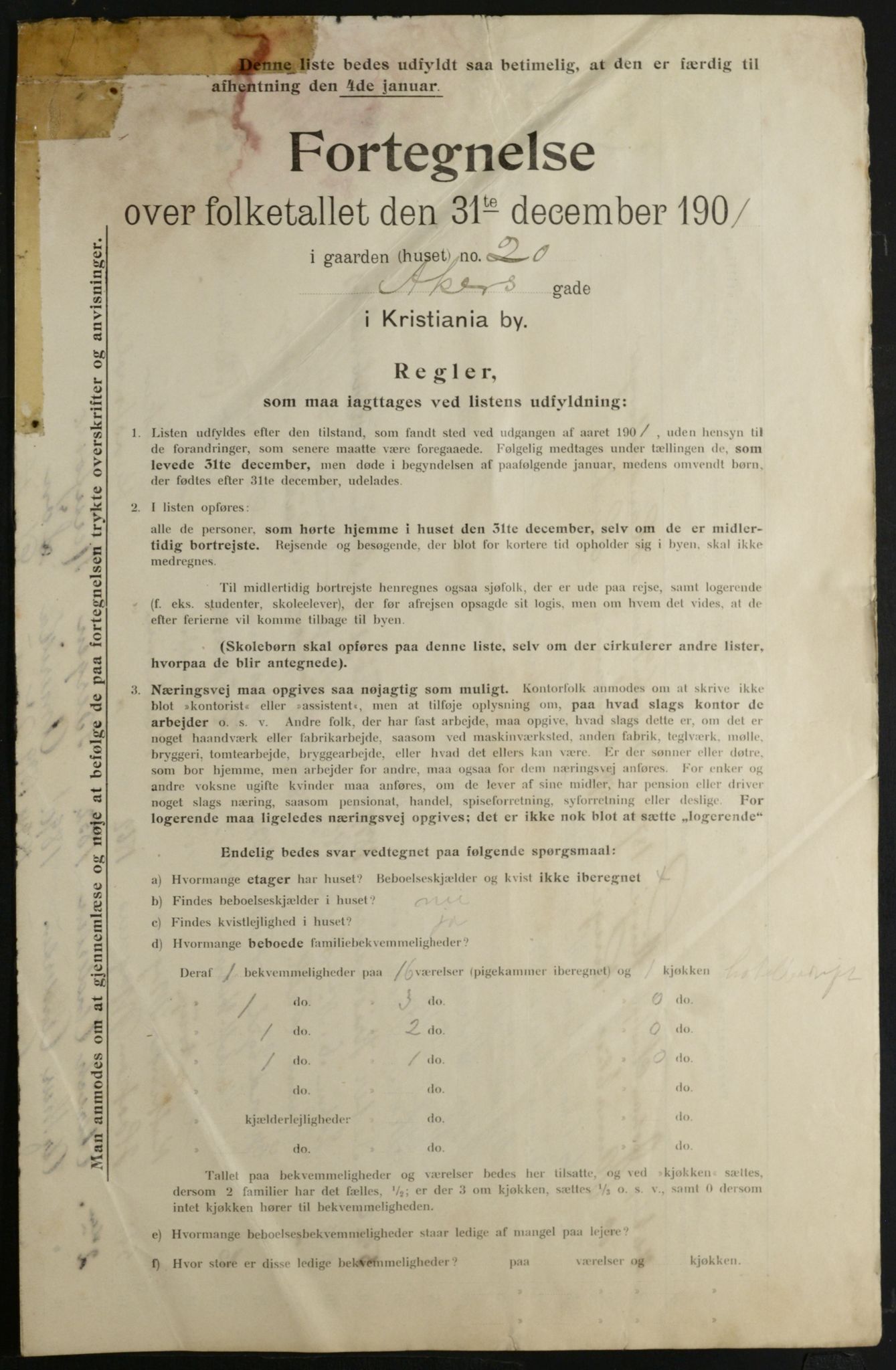 OBA, Municipal Census 1901 for Kristiania, 1901, p. 67