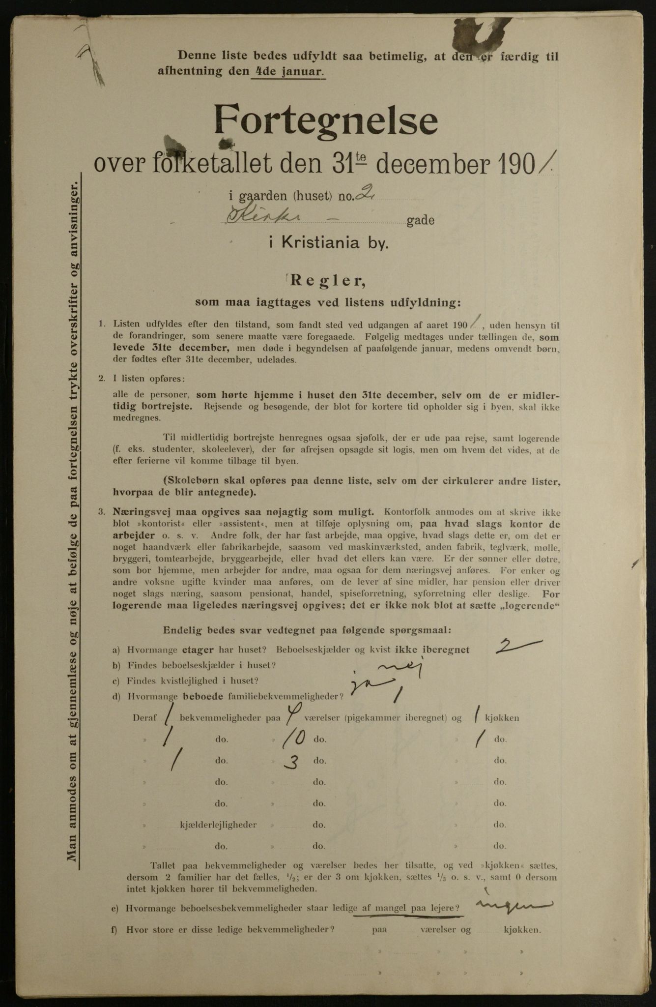 OBA, Municipal Census 1901 for Kristiania, 1901, p. 7739