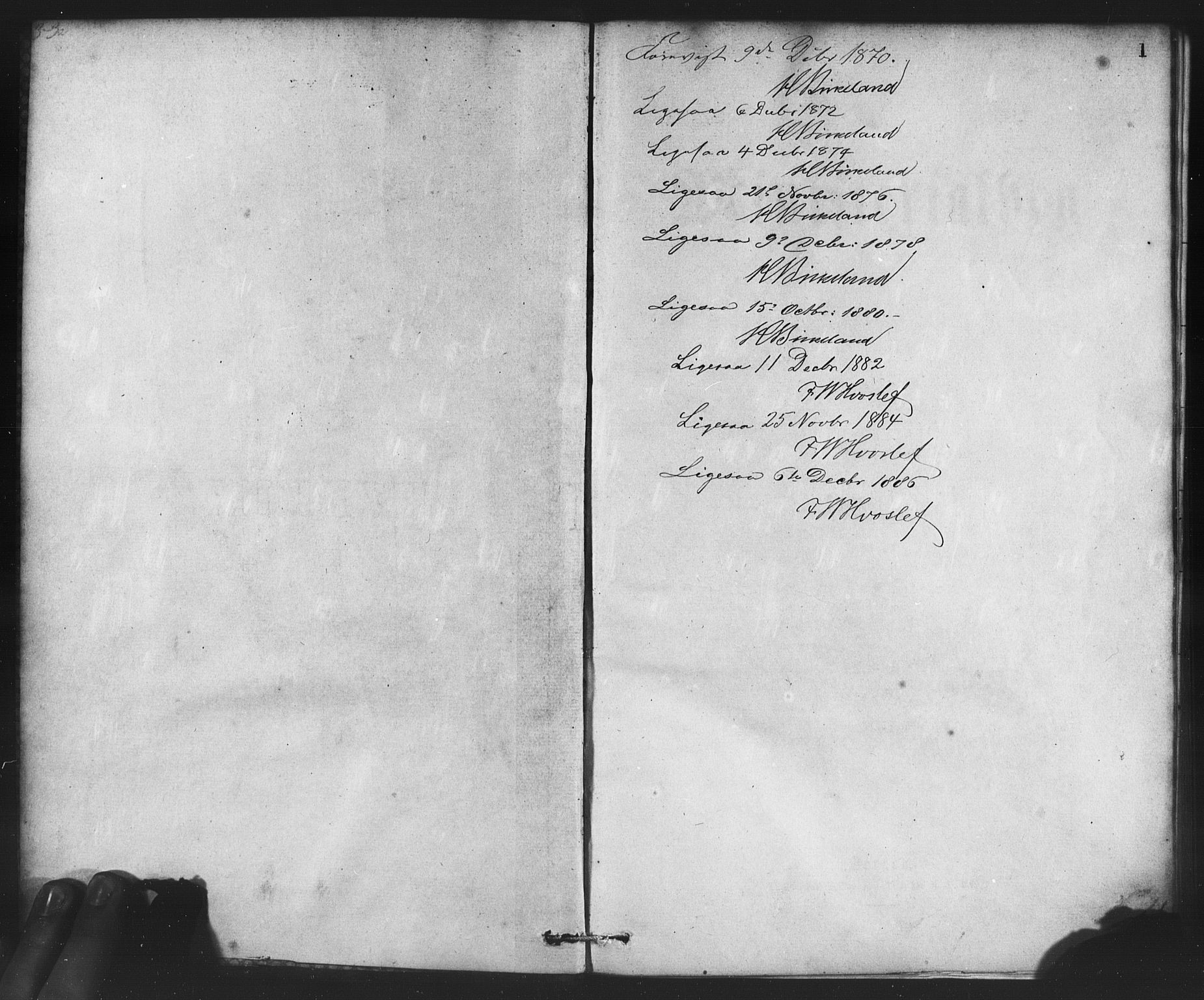 Nykirken Sokneprestembete, SAB/A-77101/H/Haa/L0026: Parish register (official) no. C 5, 1870-1886, p. 1