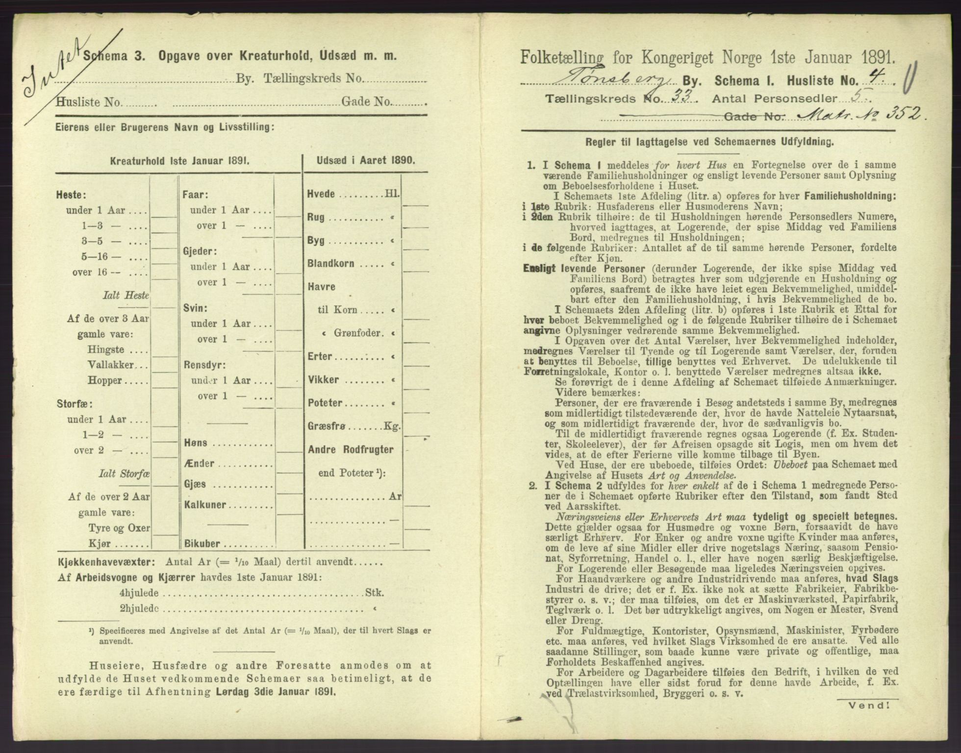 RA, 1891 census for 0705 Tønsberg, 1891, p. 974