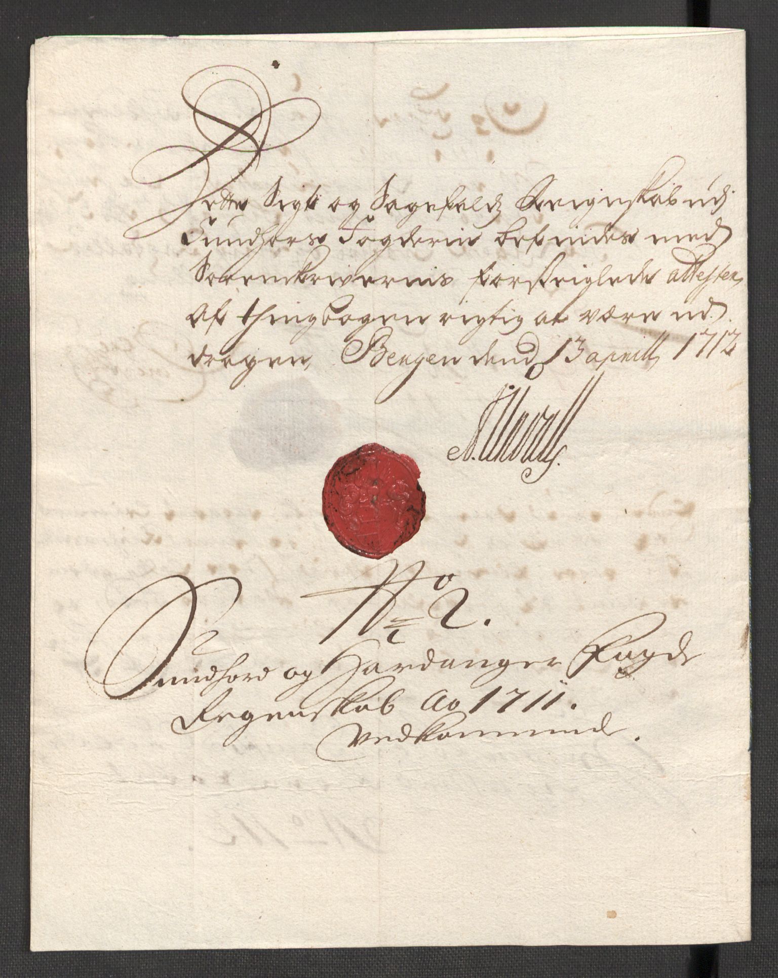 Rentekammeret inntil 1814, Reviderte regnskaper, Fogderegnskap, AV/RA-EA-4092/R48/L2987: Fogderegnskap Sunnhordland og Hardanger, 1711, p. 62