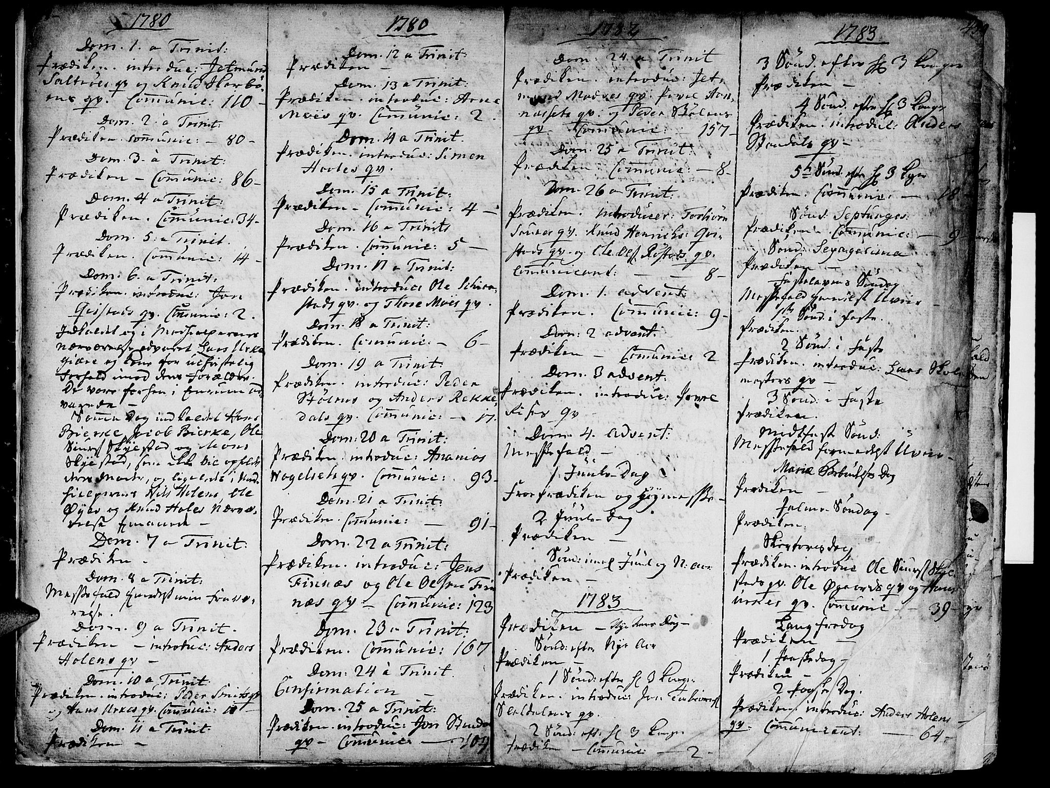 Ministerialprotokoller, klokkerbøker og fødselsregistre - Møre og Romsdal, SAT/A-1454/515/L0206: Parish register (official) no. 515A02, 1765-1818, p. 44-45