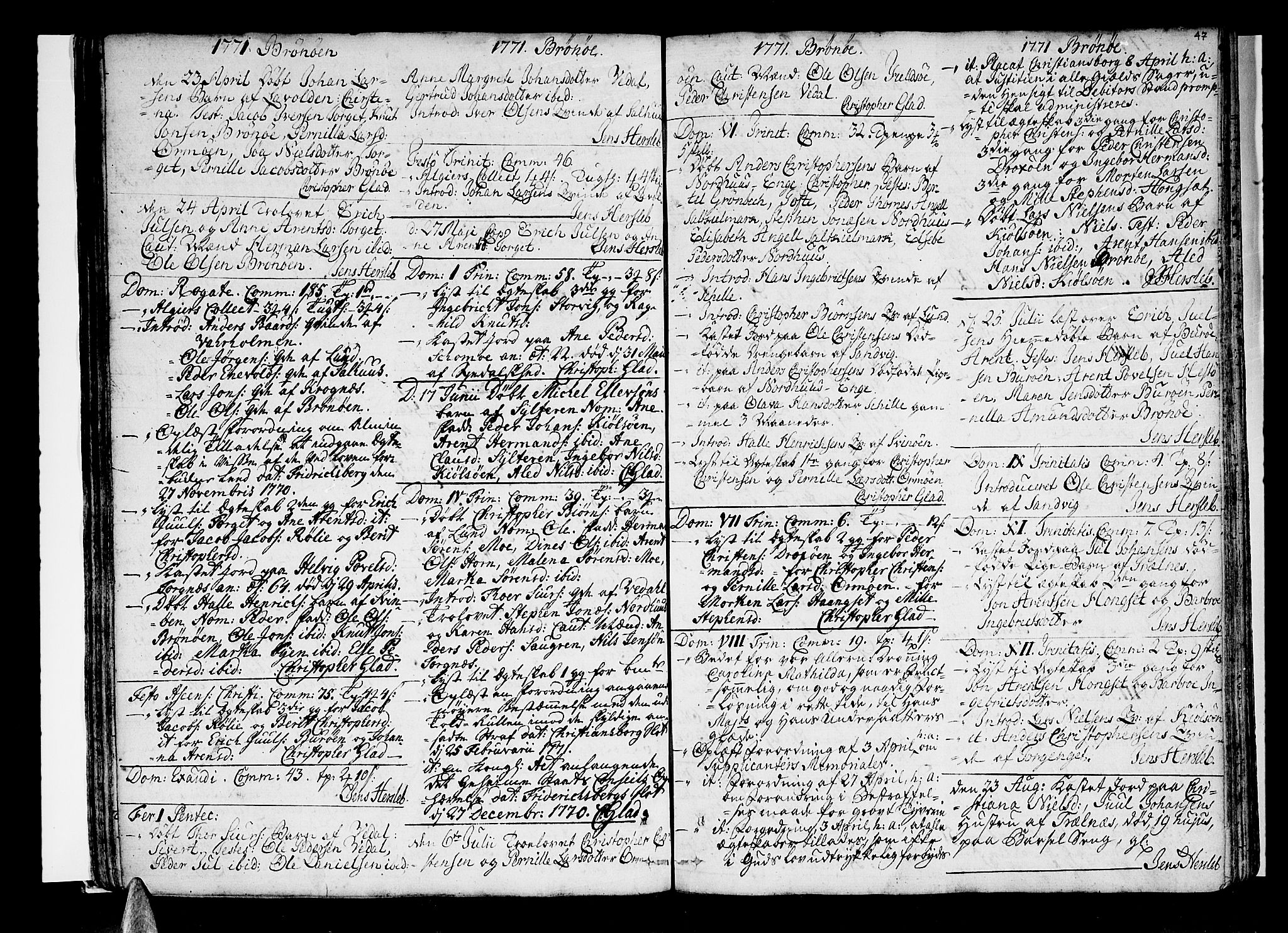 Ministerialprotokoller, klokkerbøker og fødselsregistre - Nordland, SAT/A-1459/813/L0195: Parish register (official) no. 813A05, 1752-1803, p. 47