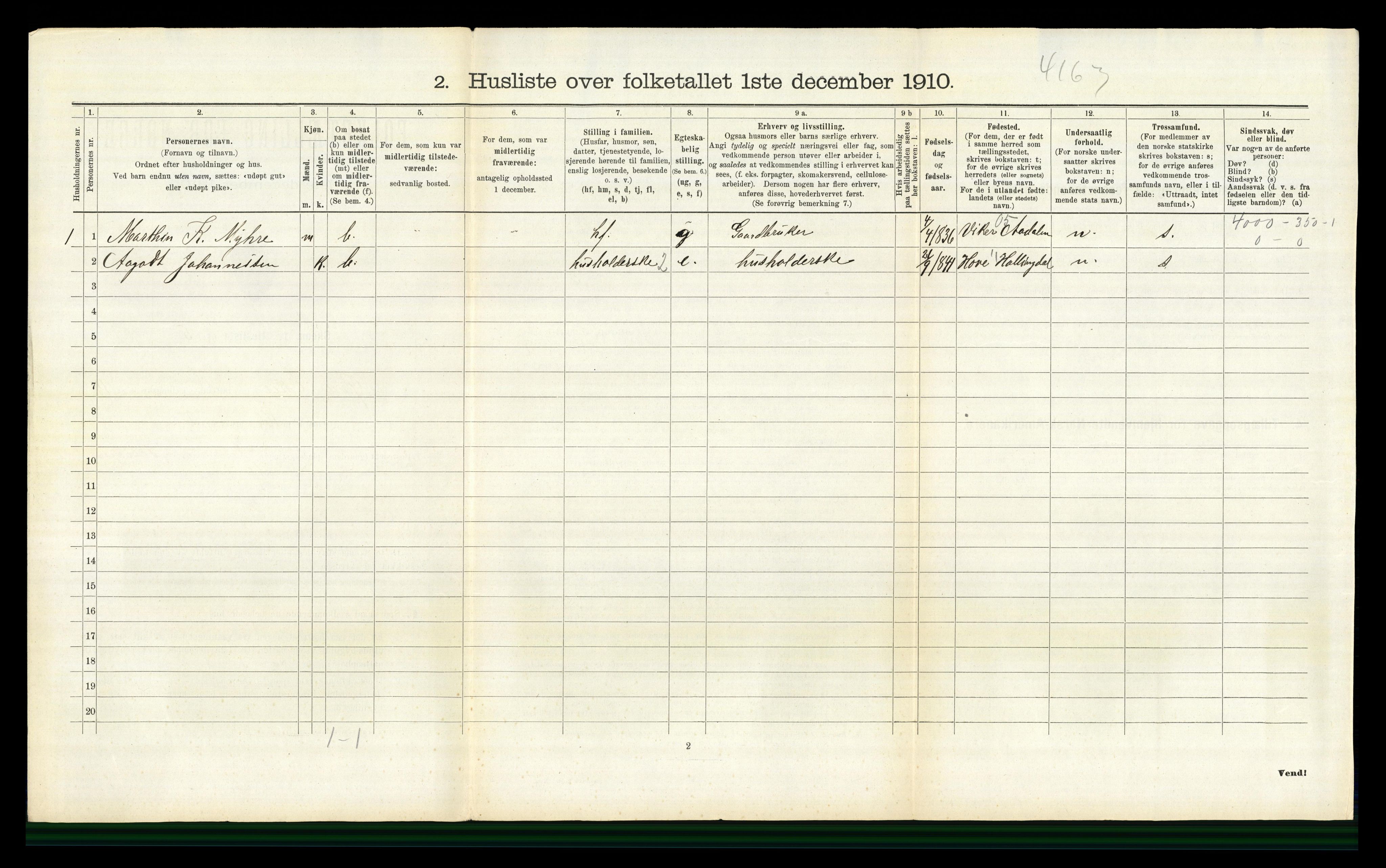 RA, 1910 census for Øvre Eiker, 1910, p. 1968