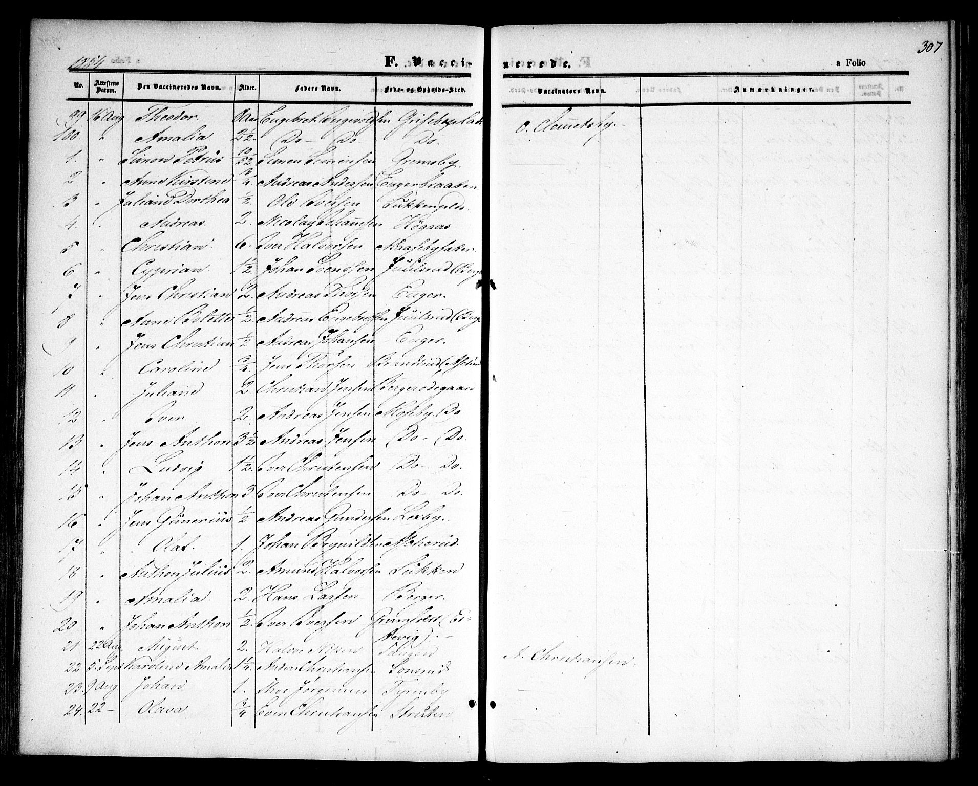 Rødenes prestekontor Kirkebøker, AV/SAO-A-2005/F/Fa/L0006: Parish register (official) no. I 6, 1850-1859, p. 307