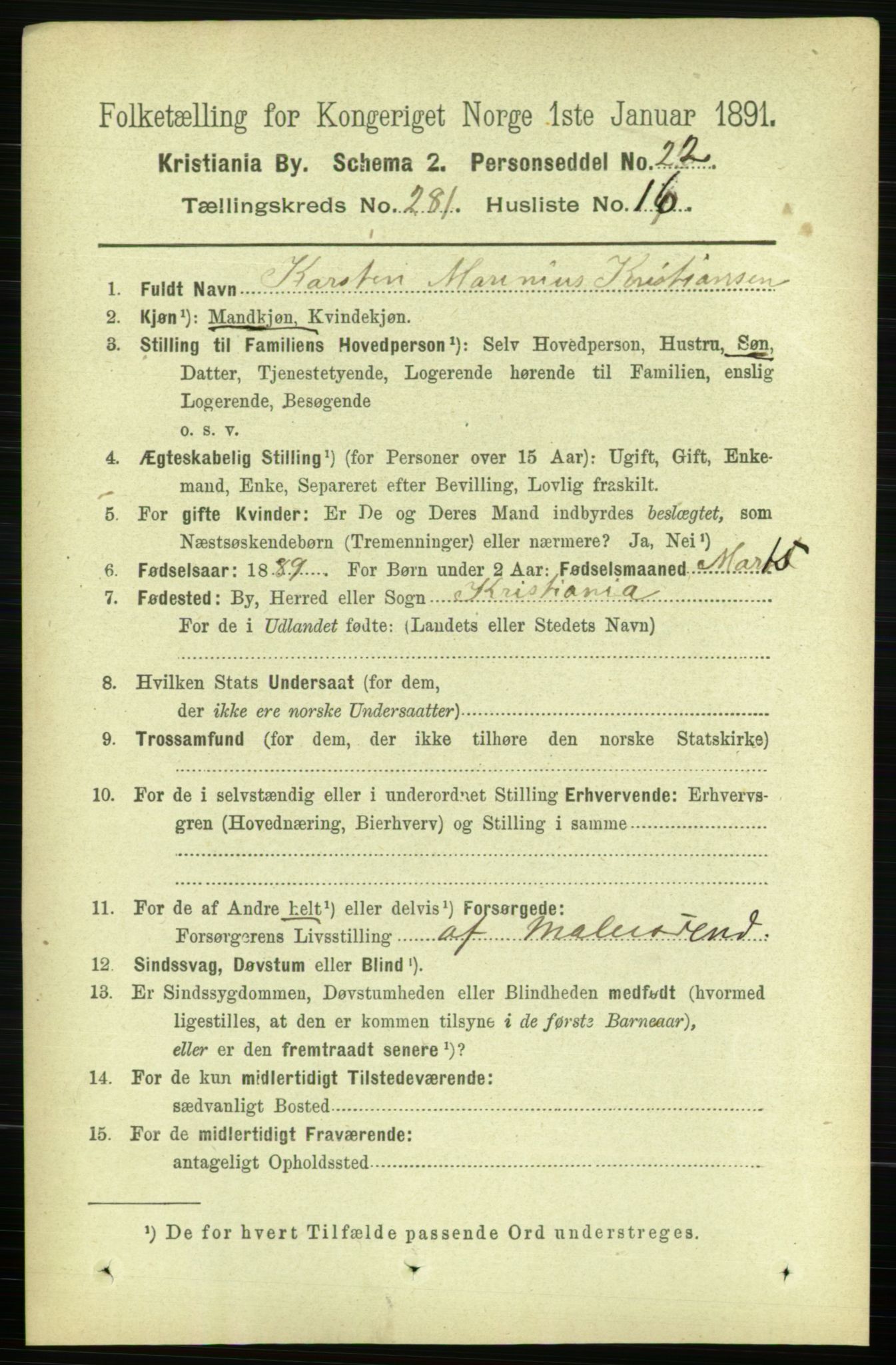 RA, 1891 census for 0301 Kristiania, 1891, p. 171217