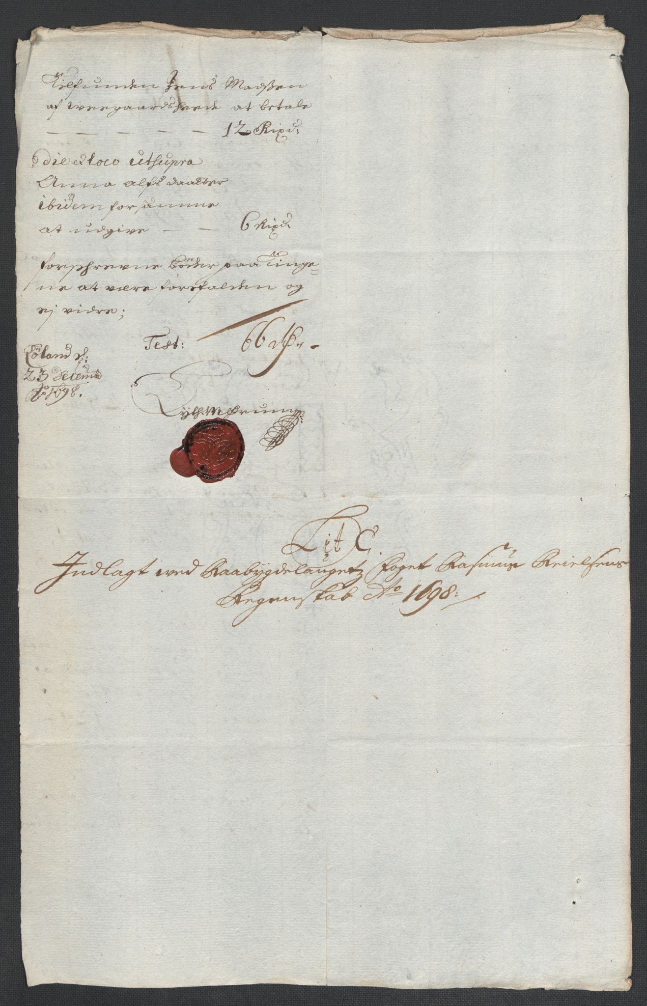 Rentekammeret inntil 1814, Reviderte regnskaper, Fogderegnskap, AV/RA-EA-4092/R40/L2445: Fogderegnskap Råbyggelag, 1697-1699, p. 129