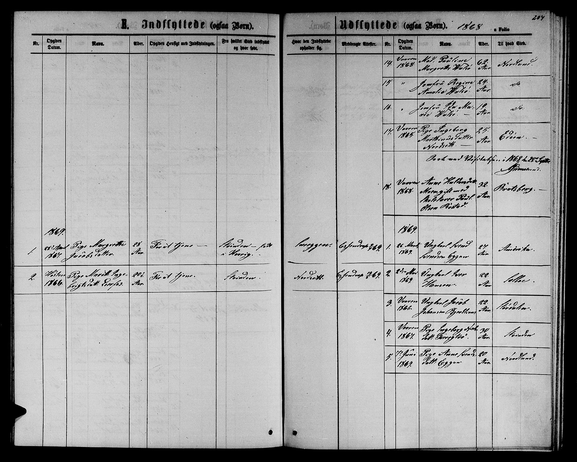 Ministerialprotokoller, klokkerbøker og fødselsregistre - Sør-Trøndelag, SAT/A-1456/618/L0451: Parish register (copy) no. 618C02, 1865-1883, p. 204