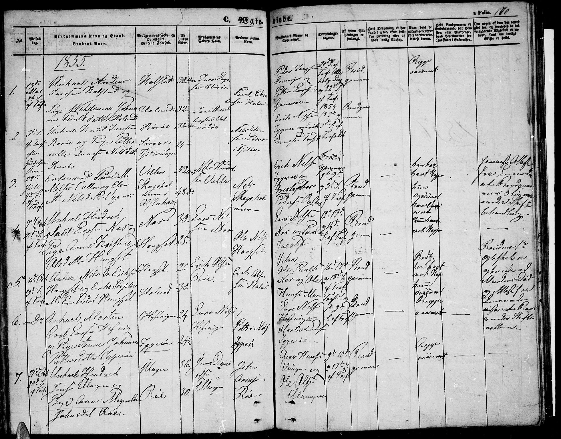 Ministerialprotokoller, klokkerbøker og fødselsregistre - Nordland, SAT/A-1459/816/L0251: Parish register (copy) no. 816C01, 1852-1870, p. 170