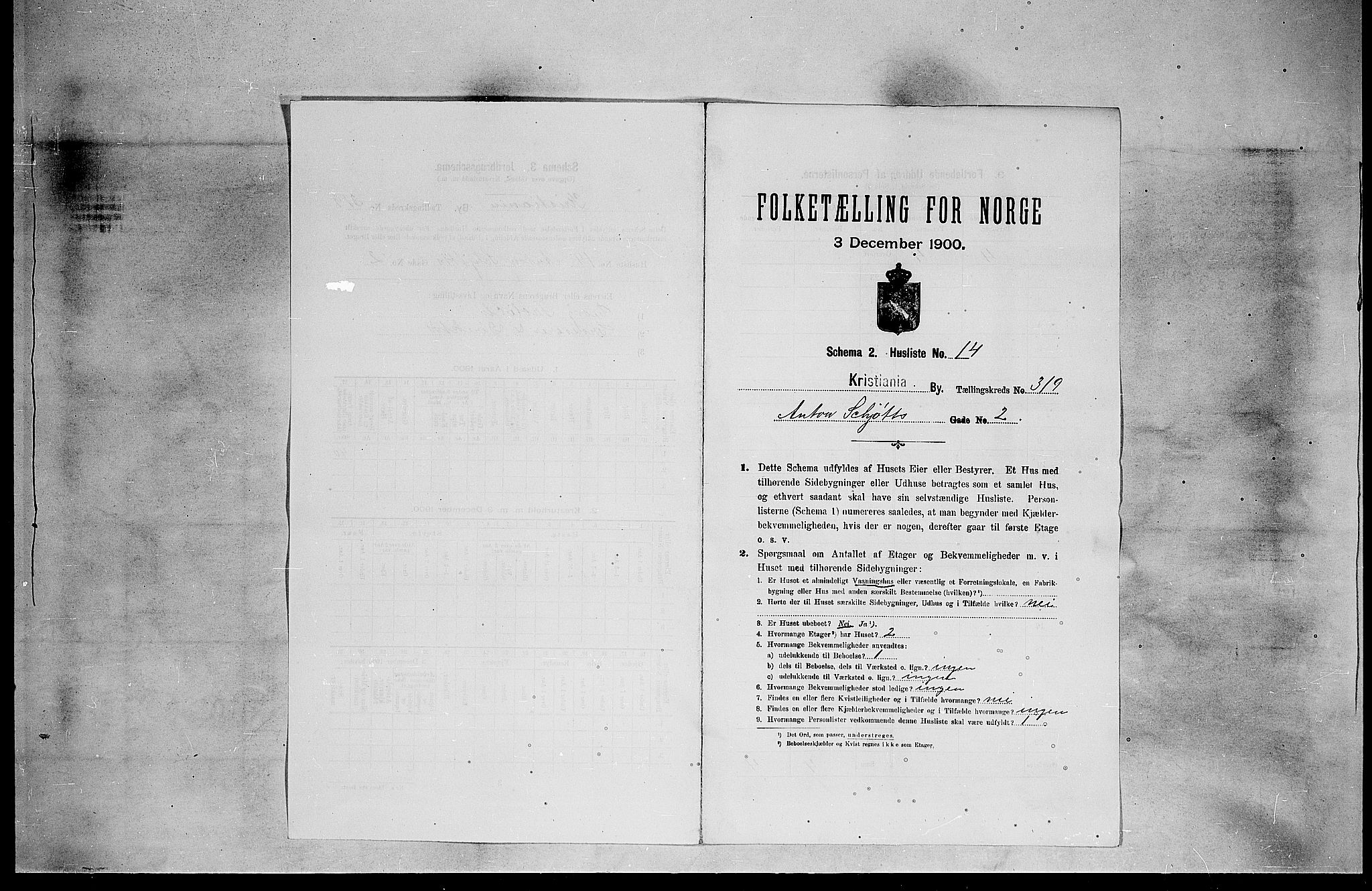 SAO, 1900 census for Kristiania, 1900, p. 2066