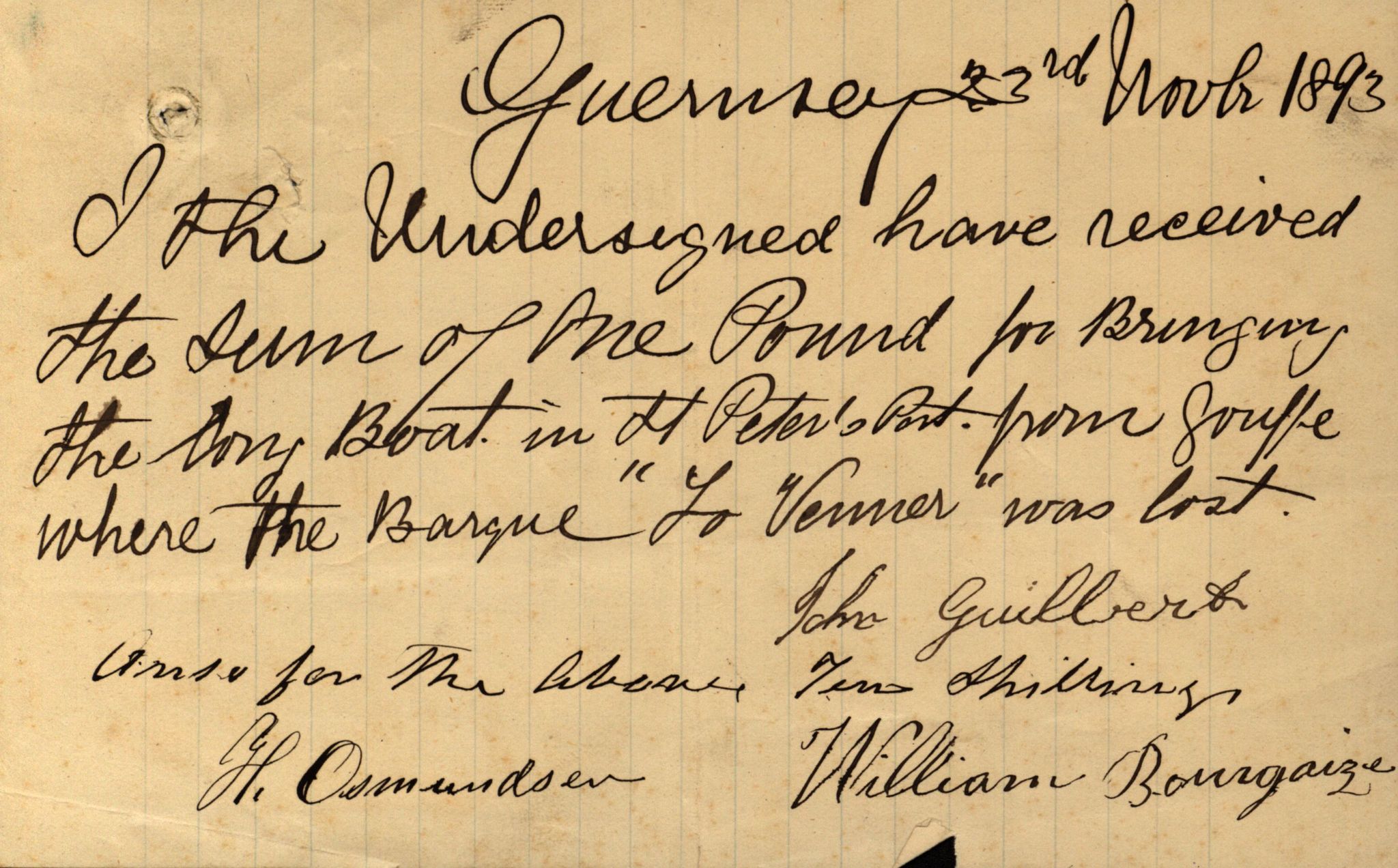 Pa 63 - Østlandske skibsassuranceforening, VEMU/A-1079/G/Ga/L0030/0002: Havaridokumenter / To venner, Emil, Empress, Enterprise, Dacapo, Dato, 1893, p. 28