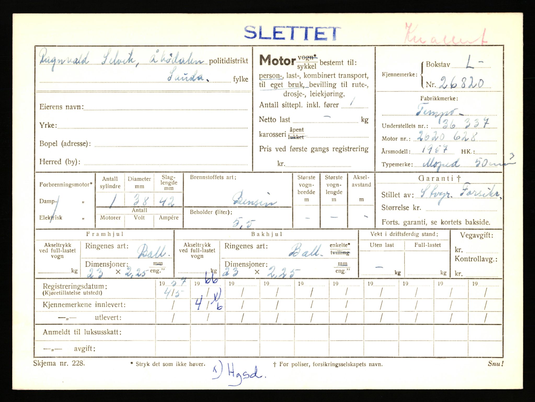 Stavanger trafikkstasjon, AV/SAST-A-101942/0/F/L0044: L-26300 - L-26999, 1930-1971, p. 1467