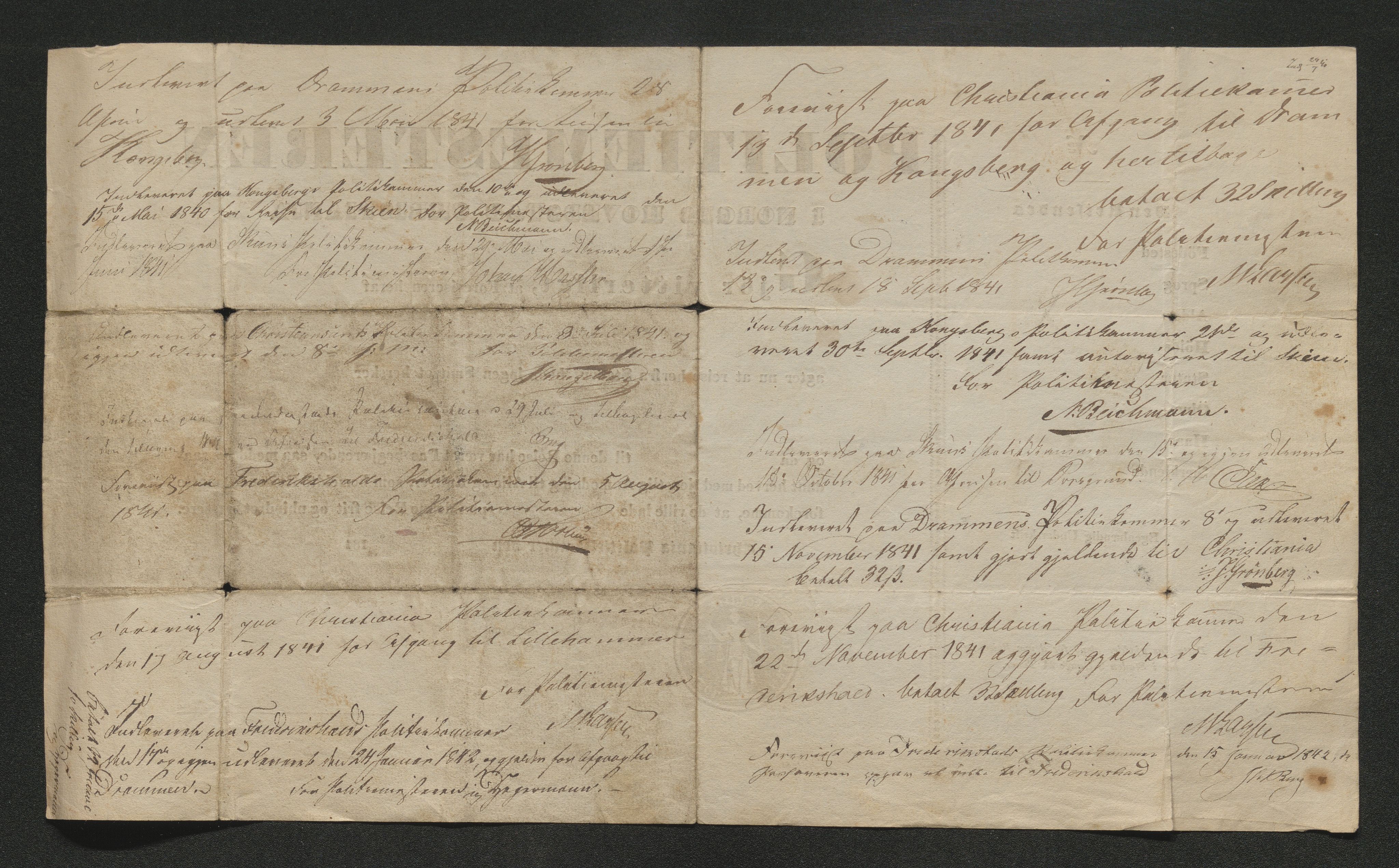 Drammen politikammer, AV/SAKO-A-623/I/Ia/Iab/L0006: Innleverte pass, 1841-1842, p. 357