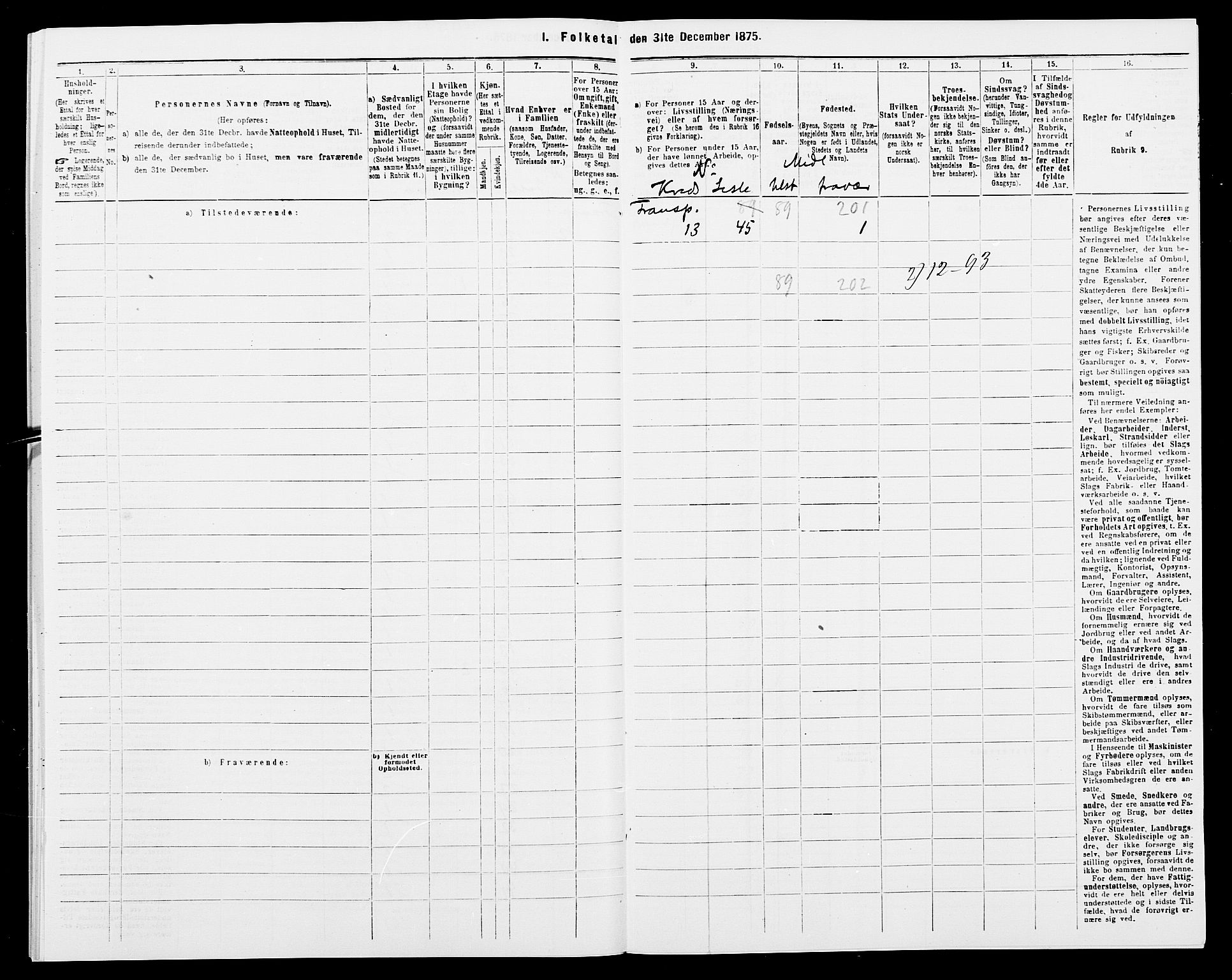 SAK, 1875 census for 1029P Sør-Audnedal, 1875, p. 81