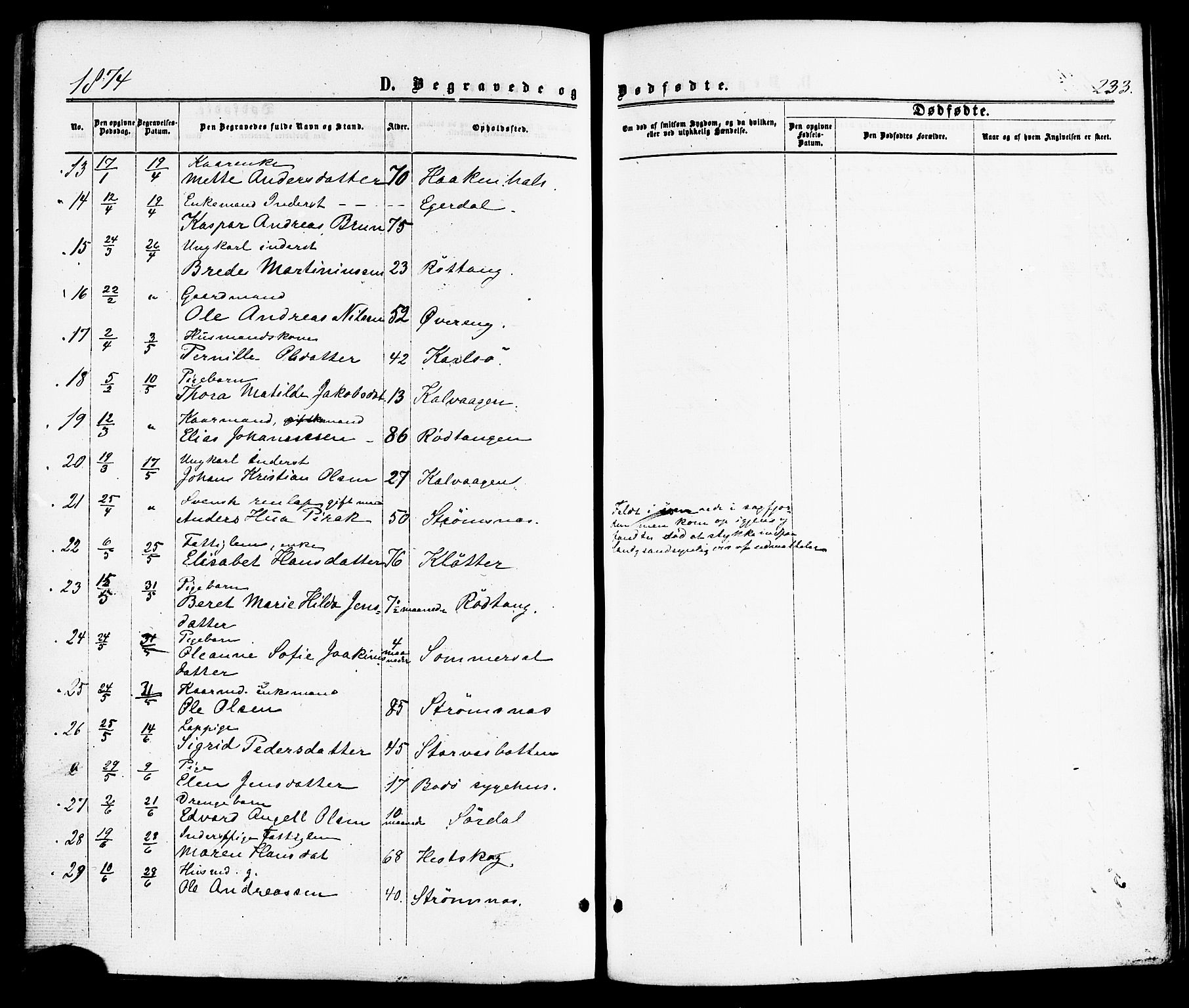 Ministerialprotokoller, klokkerbøker og fødselsregistre - Nordland, SAT/A-1459/859/L0845: Parish register (official) no. 859A05, 1863-1877, p. 233
