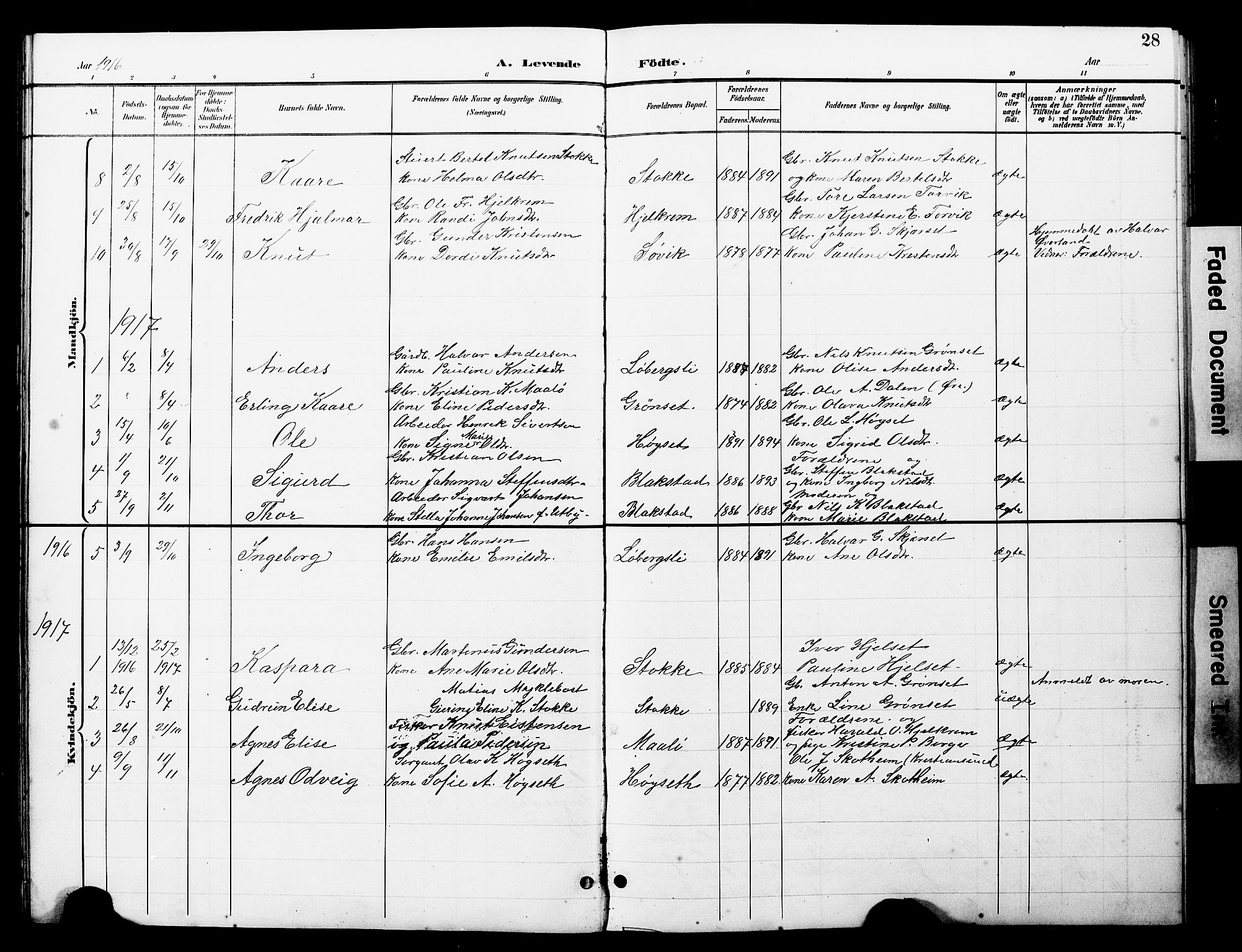 Ministerialprotokoller, klokkerbøker og fødselsregistre - Møre og Romsdal, AV/SAT-A-1454/585/L0973: Parish register (copy) no. 585C01, 1893-1930, p. 28