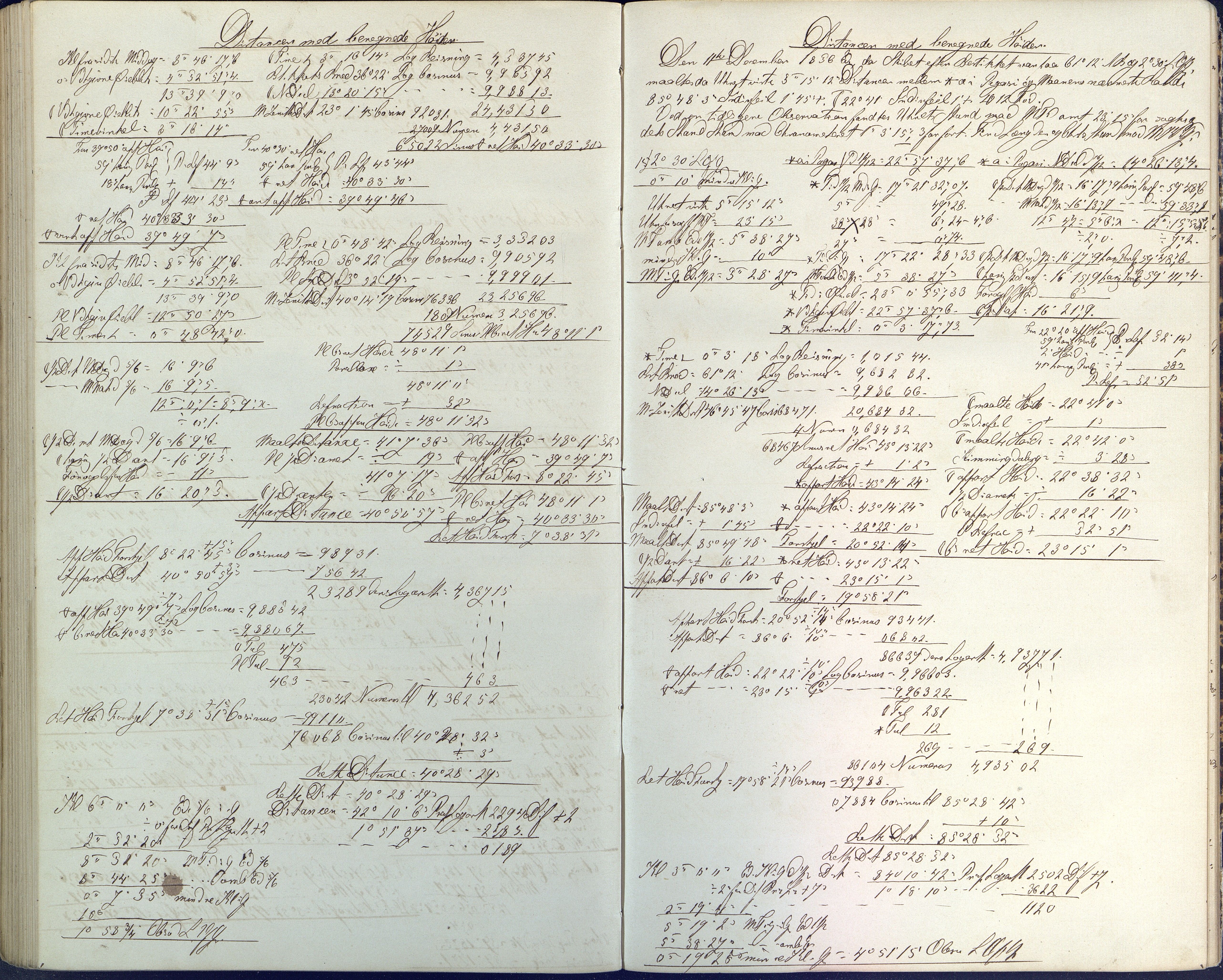 Samling av navigasjonsbøker, AAKS/PA-2806/Y/Y01/L0001/0001: Håndskrevne navigasjonsbøker / Navigationskrivebog tilhørende Anders Dedekam, Arendal, 1863