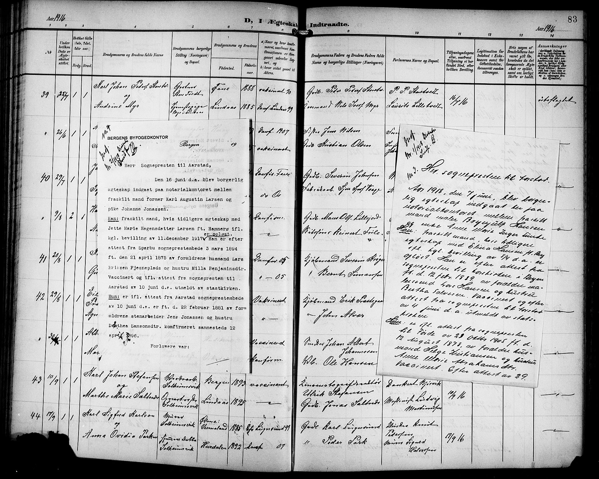 Årstad Sokneprestembete, SAB/A-79301/H/Hab/L0018: Parish register (copy) no. C 1, 1902-1919, p. 83