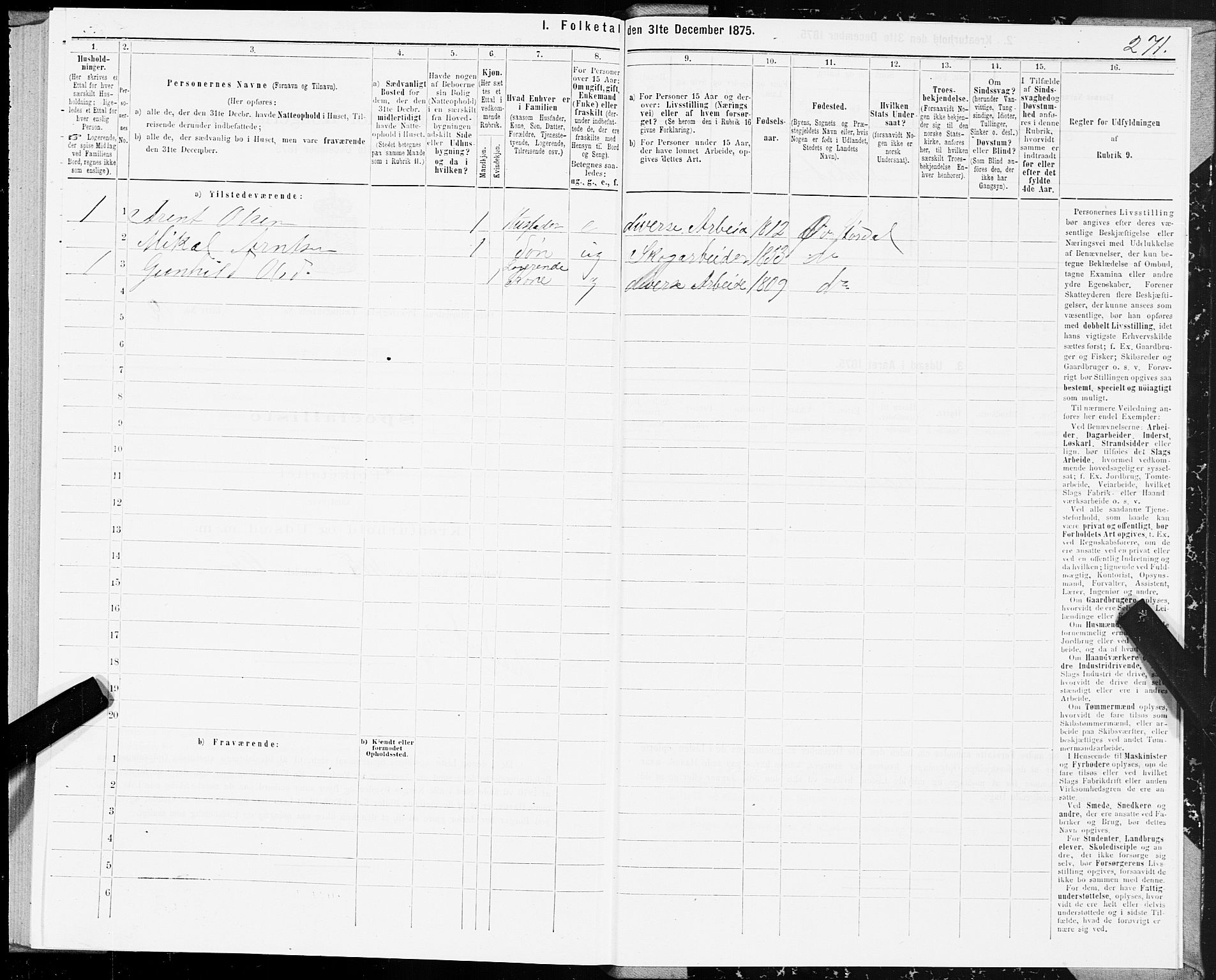 SAT, 1875 census for 1711P Øvre Stjørdal, 1875, p. 2271