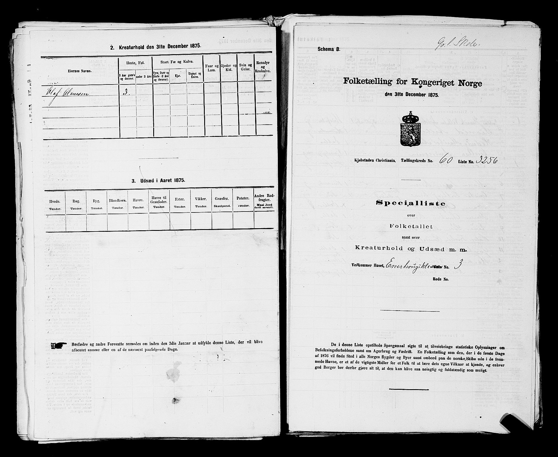 RA, 1875 census for 0301 Kristiania, 1875, p. 8977