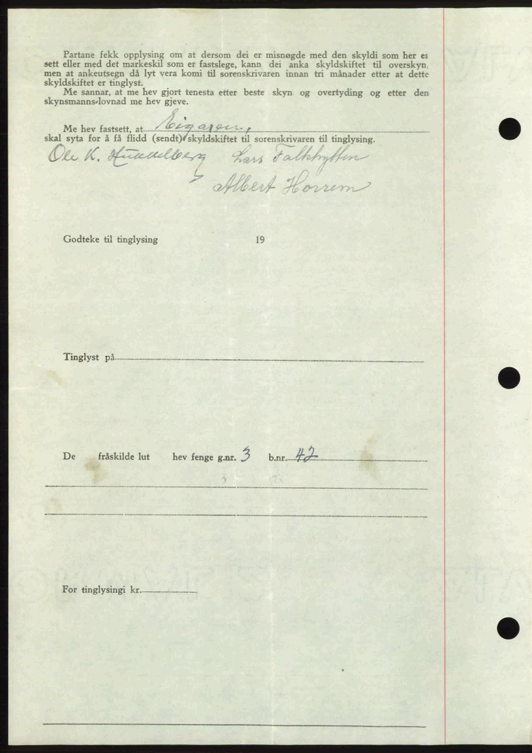 Romsdal sorenskriveri, AV/SAT-A-4149/1/2/2C: Mortgage book no. A21, 1946-1946, Diary no: : 2007/1946