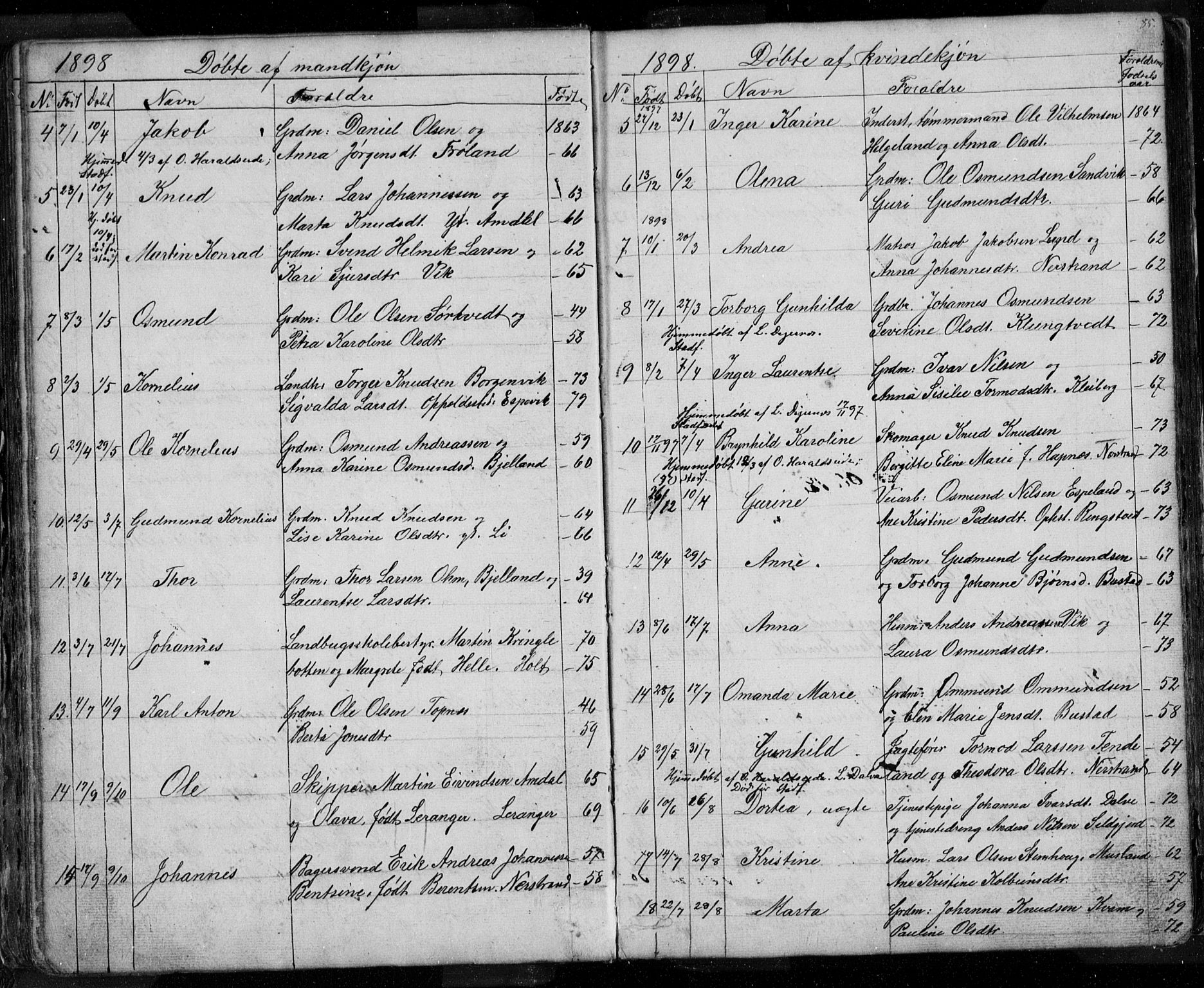 Nedstrand sokneprestkontor, SAST/A-101841/01/V: Parish register (copy) no. B 3, 1848-1933, p. 85