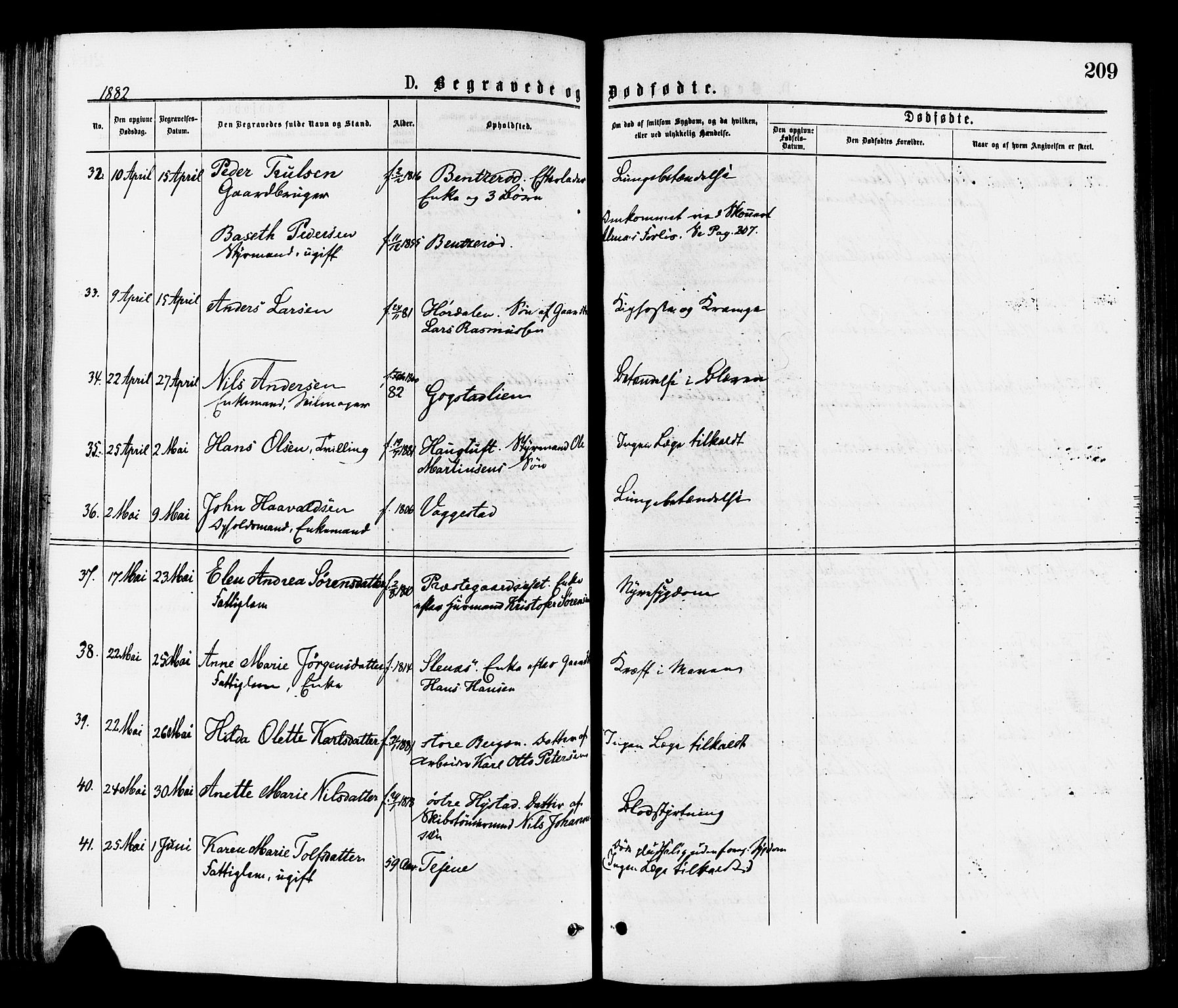 Sandar kirkebøker, SAKO/A-243/F/Fa/L0011: Parish register (official) no. 11, 1872-1882, p. 209