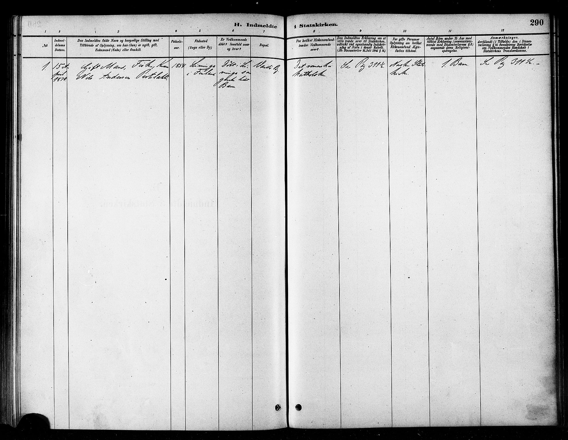 Vardø sokneprestkontor, SATØ/S-1332/H/Ha/L0006kirke: Parish register (official) no. 6, 1879-1886, p. 290