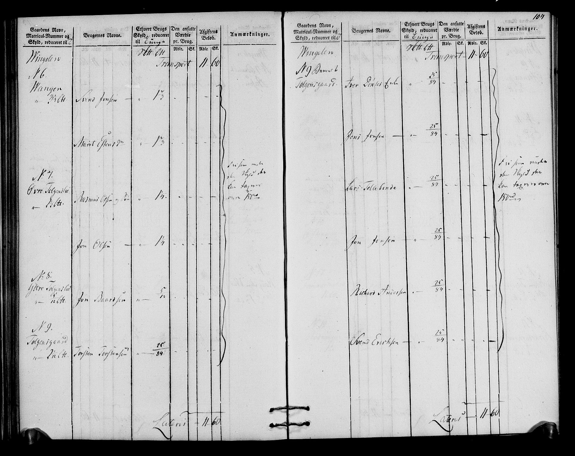 Rentekammeret inntil 1814, Realistisk ordnet avdeling, AV/RA-EA-4070/N/Ne/Nea/L0030: Østerdal fogderi. Oppebørselsregister, 1803-1804, p. 107