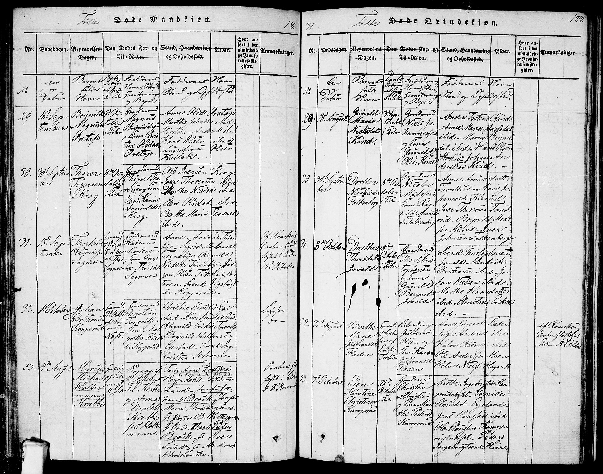 Rødenes prestekontor Kirkebøker, AV/SAO-A-2005/F/Fa/L0004: Parish register (official) no. I 4, 1814-1838, p. 183