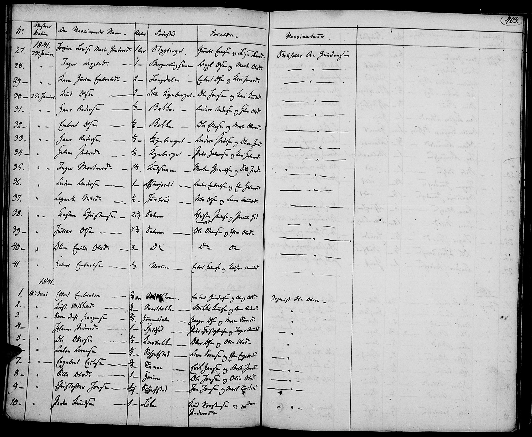 Elverum prestekontor, SAH/PREST-044/H/Ha/Haa/L0008: Parish register (official) no. 8, 1830-1842, p. 403