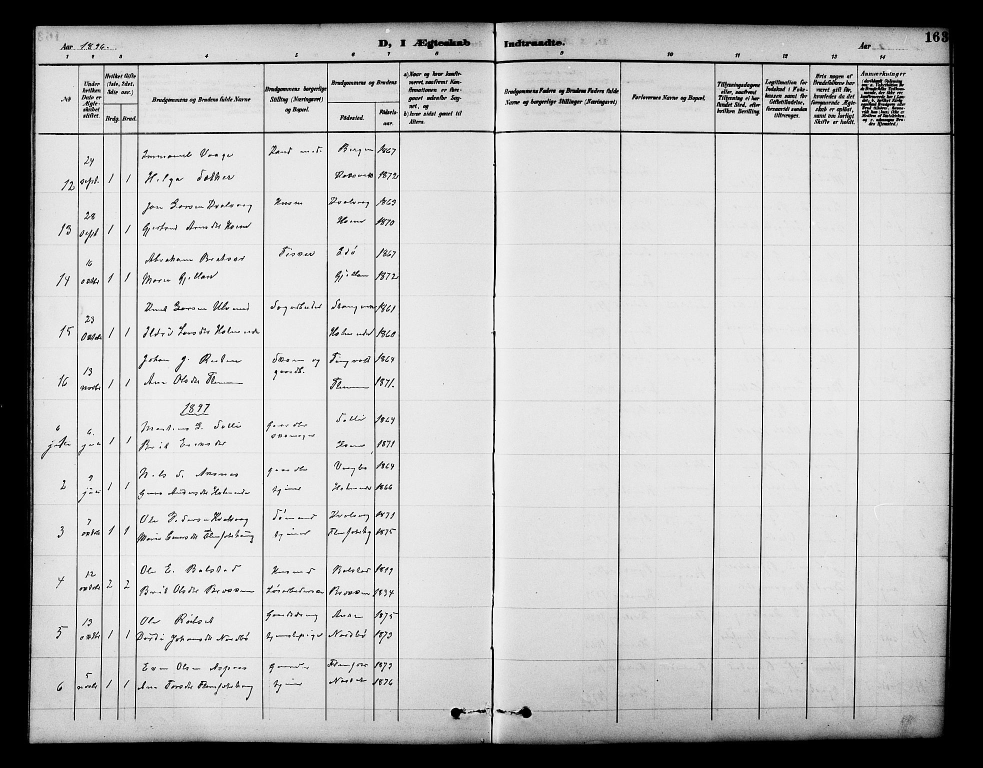 Ministerialprotokoller, klokkerbøker og fødselsregistre - Møre og Romsdal, AV/SAT-A-1454/586/L0992: Parish register (copy) no. 586C03, 1892-1909, p. 163