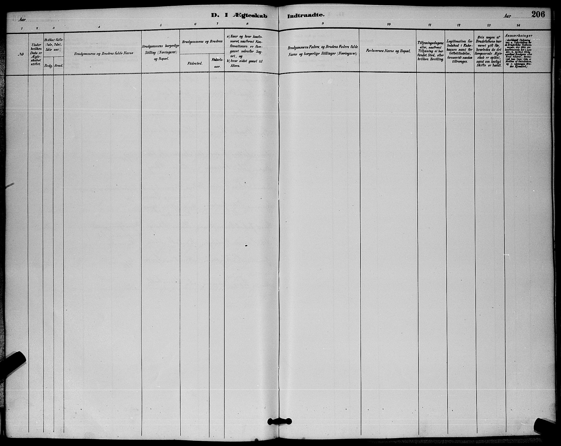 Sandefjord kirkebøker, AV/SAKO-A-315/G/Ga/L0001: Parish register (copy) no. 1, 1885-1903, p. 206