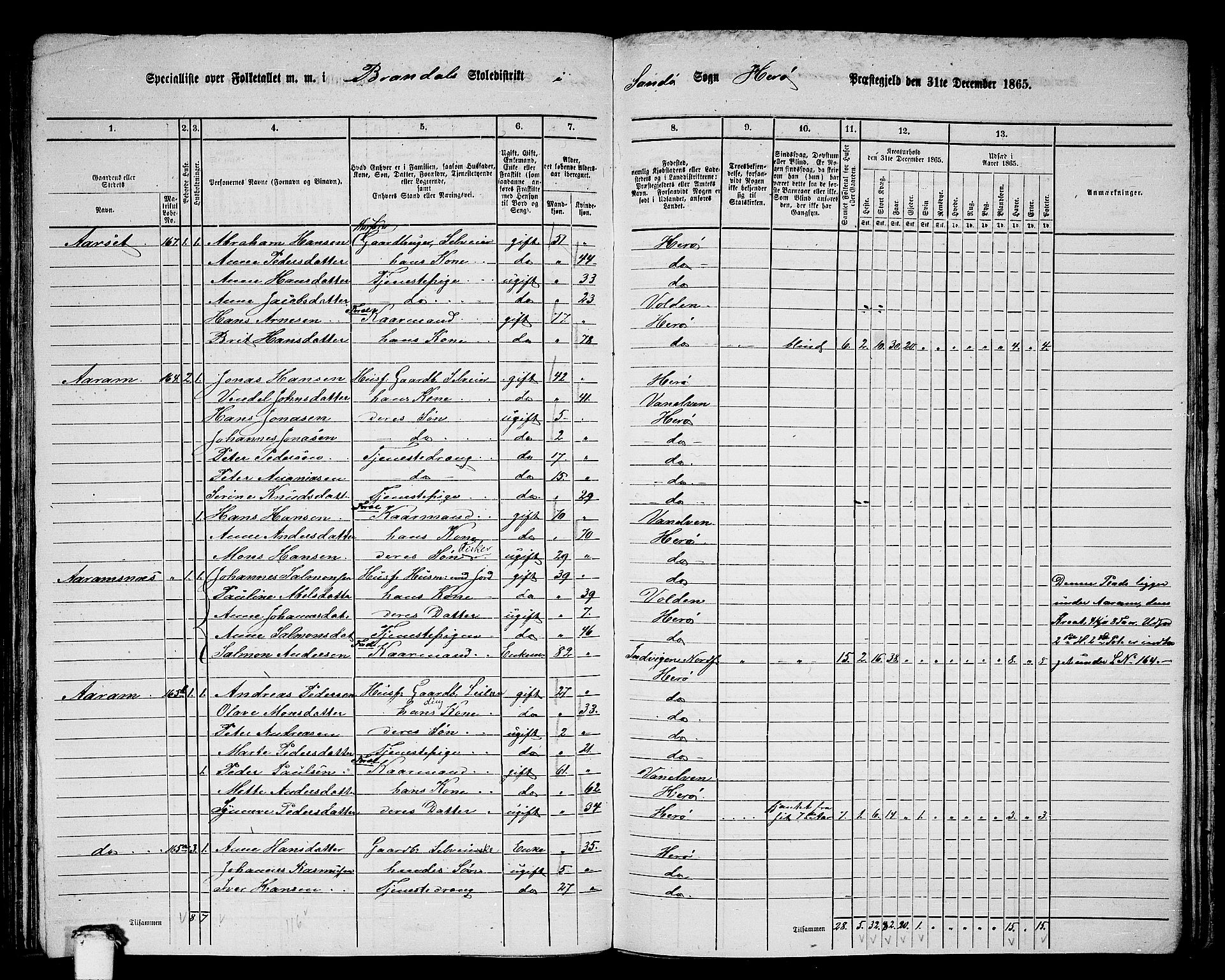 RA, 1865 census for Herøy, 1865, p. 135