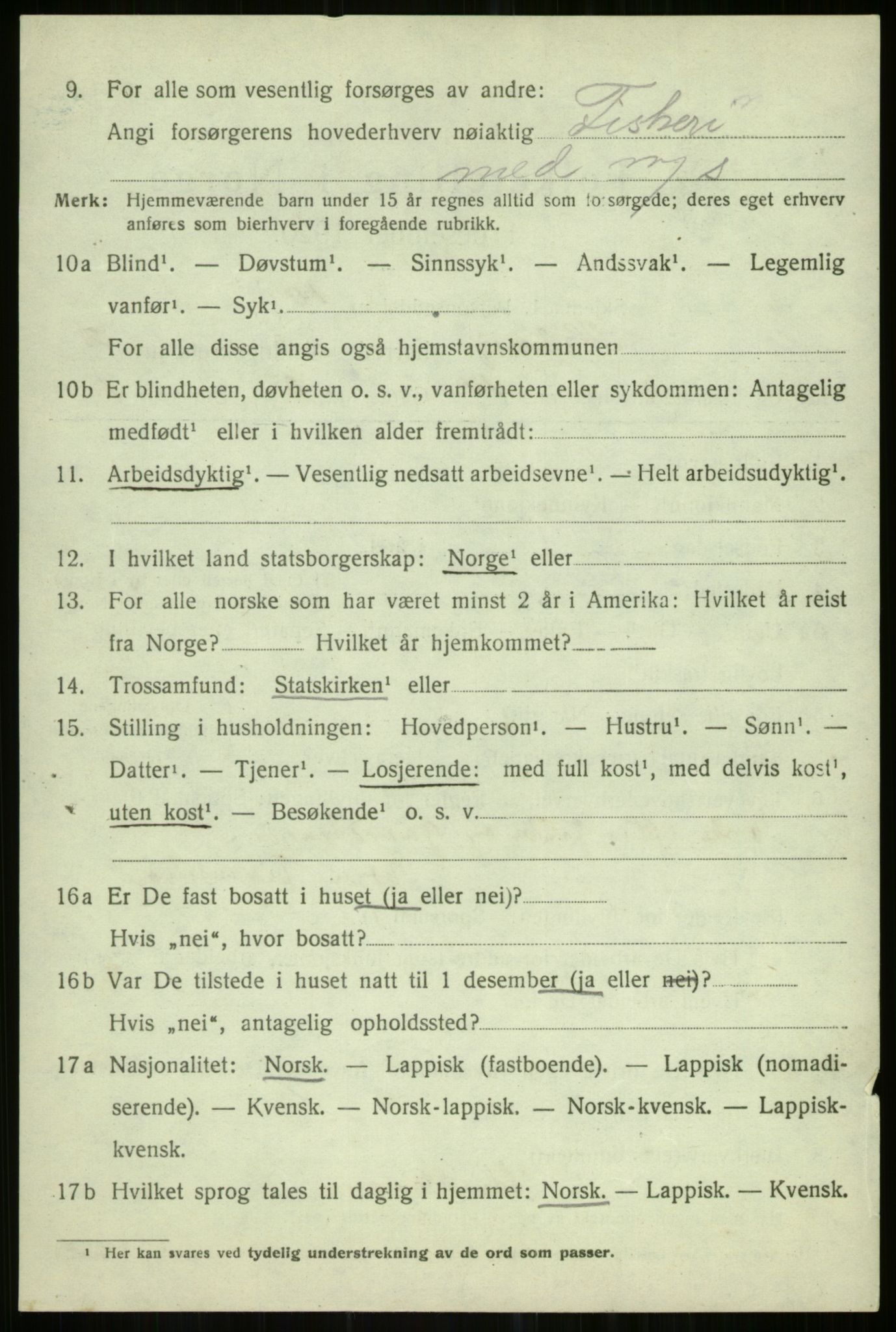 SATØ, 1920 census for Helgøy, 1920, p. 1376