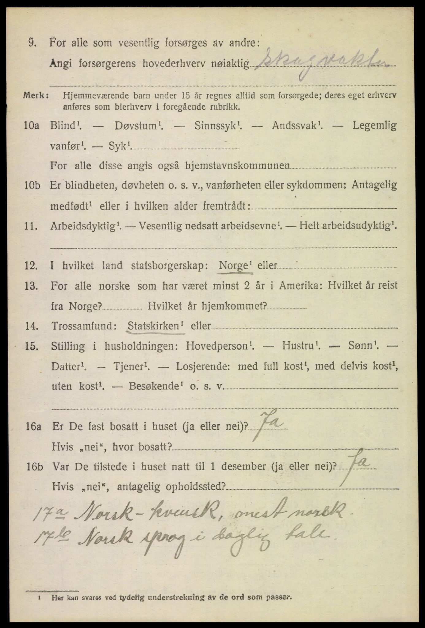 SAH, 1920 census for Brandval, 1920, p. 8849