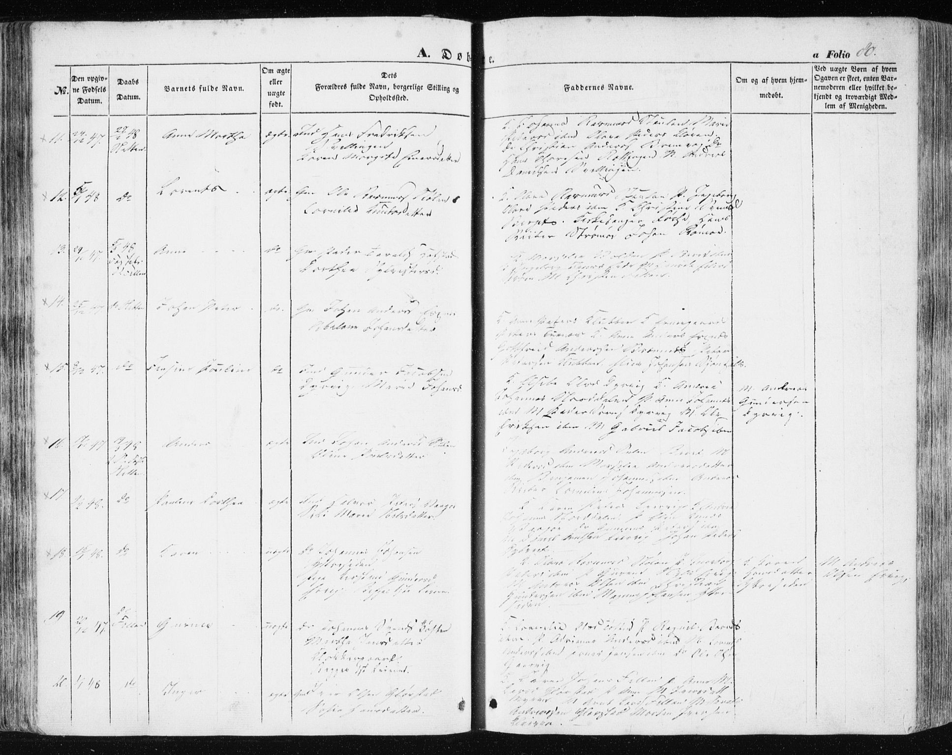 Ministerialprotokoller, klokkerbøker og fødselsregistre - Sør-Trøndelag, SAT/A-1456/634/L0529: Parish register (official) no. 634A05, 1843-1851, p. 80
