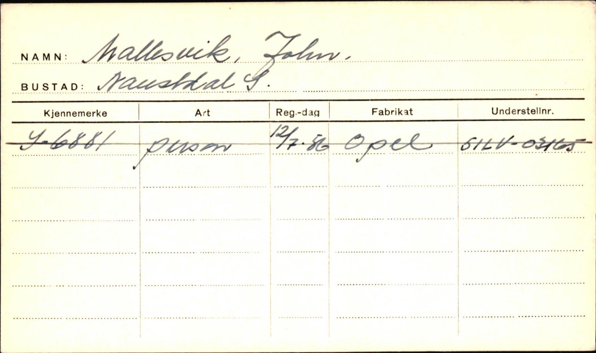 Statens vegvesen, Sogn og Fjordane vegkontor, AV/SAB-A-5301/4/F/L0001D: Eigarregister Fjordane til 1.6.1961, 1930-1961, p. 535