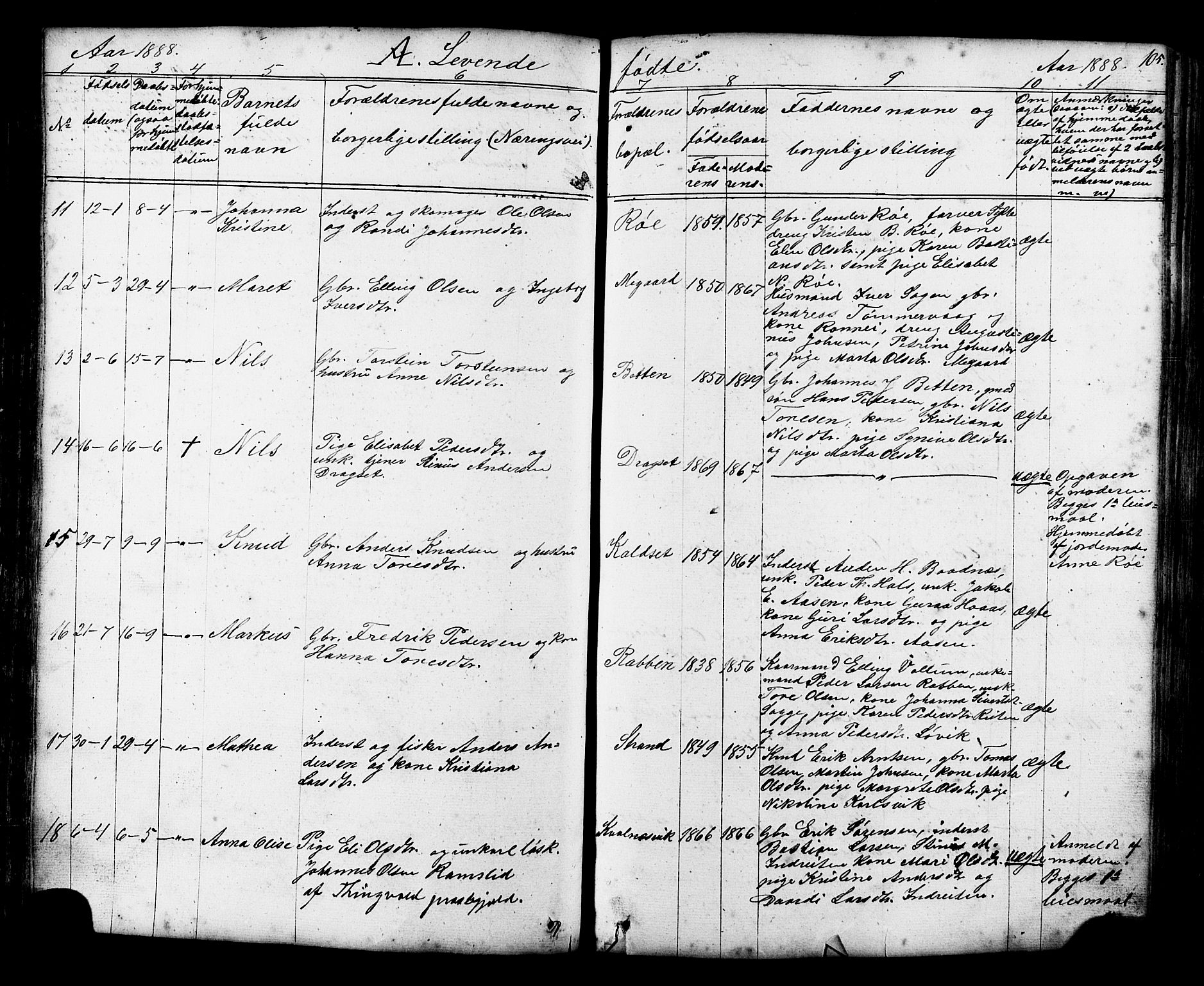 Ministerialprotokoller, klokkerbøker og fødselsregistre - Møre og Romsdal, AV/SAT-A-1454/576/L0890: Parish register (copy) no. 576C01, 1837-1908, p. 105