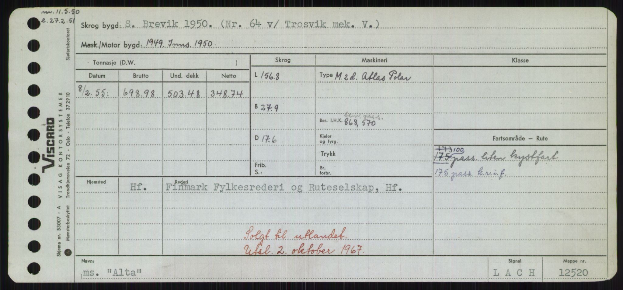 Sjøfartsdirektoratet med forløpere, Skipsmålingen, AV/RA-S-1627/H/Hd/L0001: Fartøy, A-Anv, p. 413