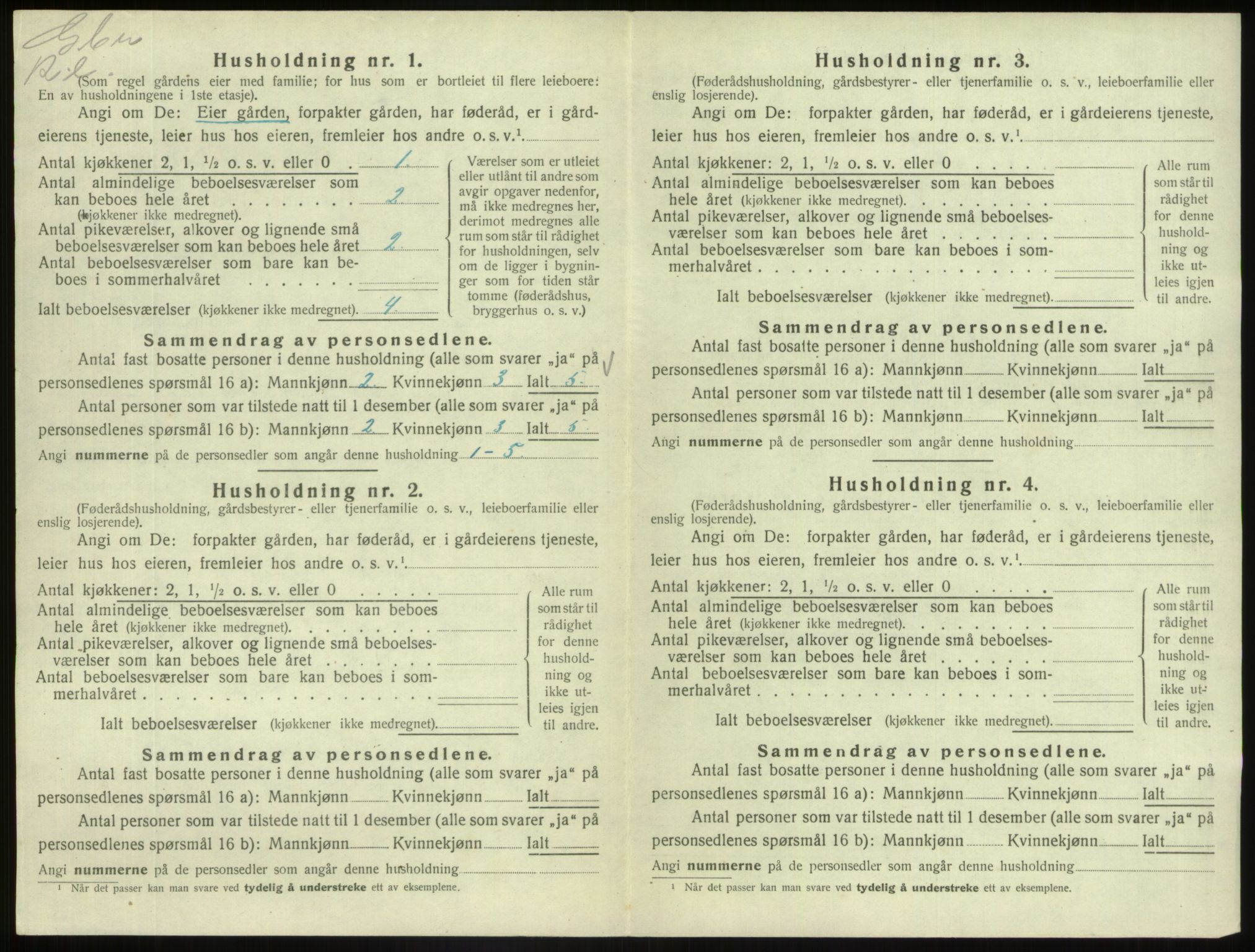 SAB, 1920 census for Fjaler, 1920, p. 659