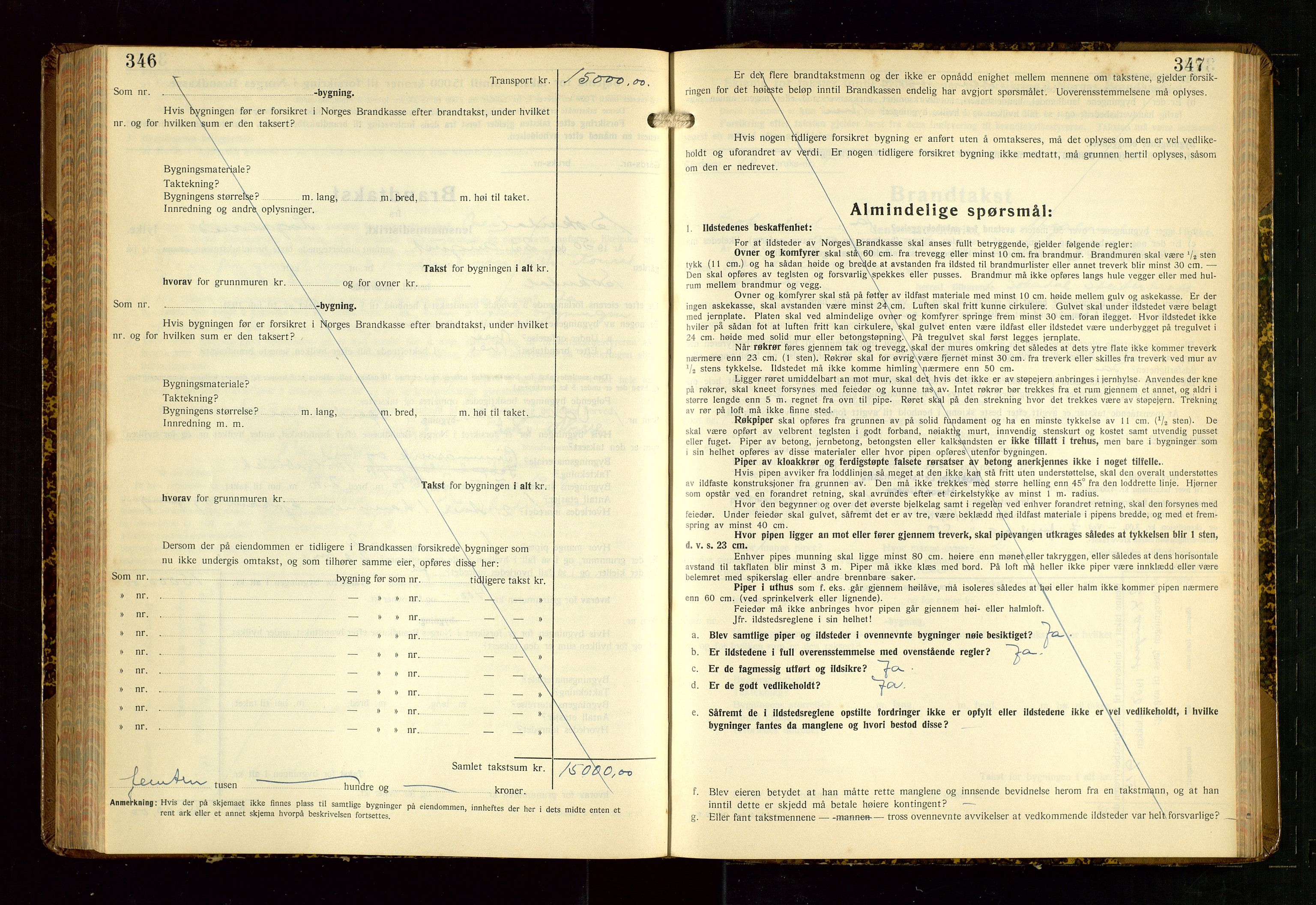 Sokndal lensmannskontor, SAST/A-100417/Gob/L0008: "Brandtakst-Protokoll", 1937-1955, p. 346-347